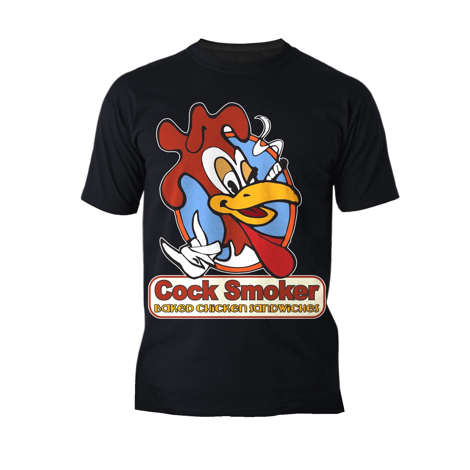 Kevin Smith Jay & Silent Bob Reboot Cock Smoker Baked Chicken  Sandwiches Logo Official Men's T-Shirt