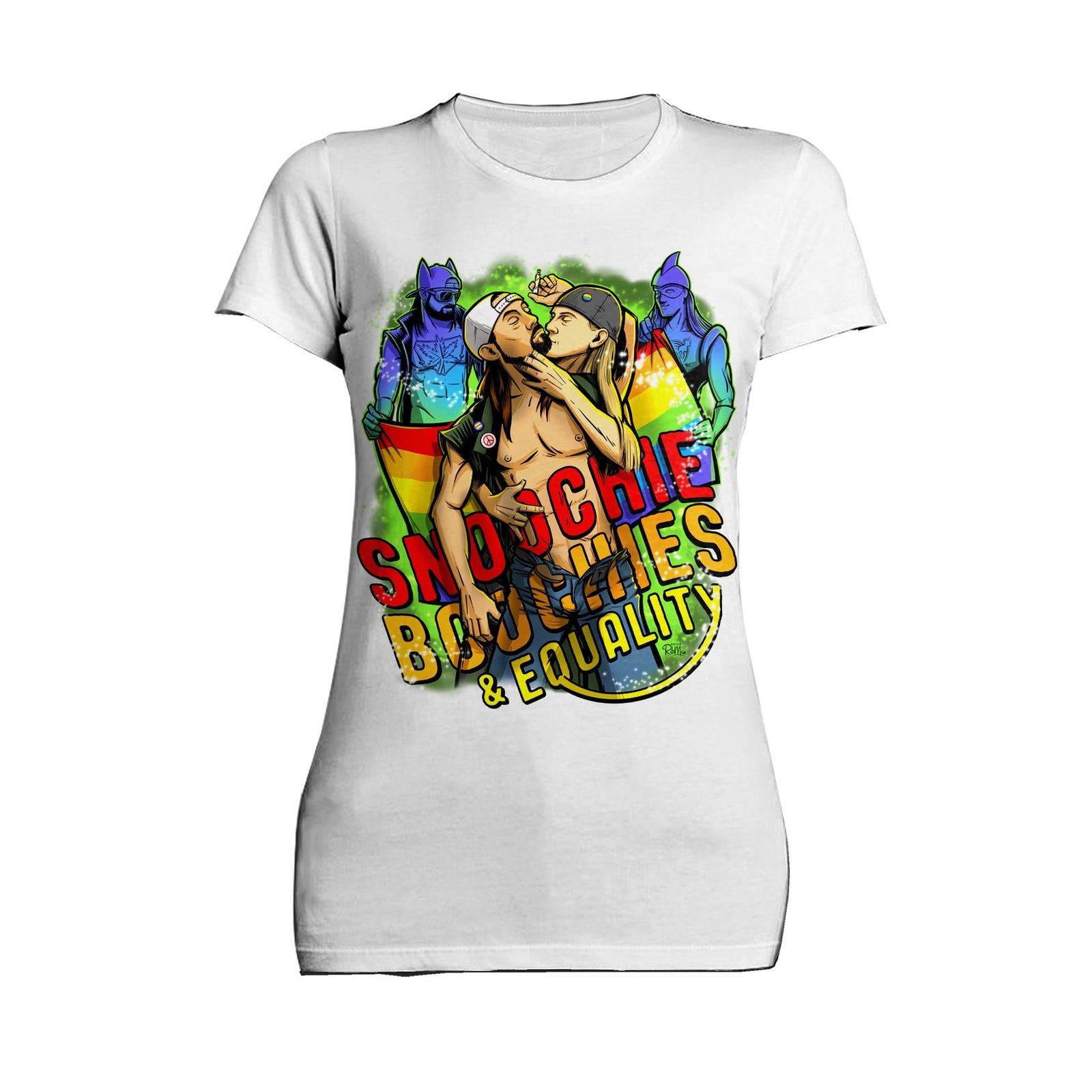 Kevin Smith Jay & Silent Bob Reboot LGBTQ Splash Official Women's T-Shirt