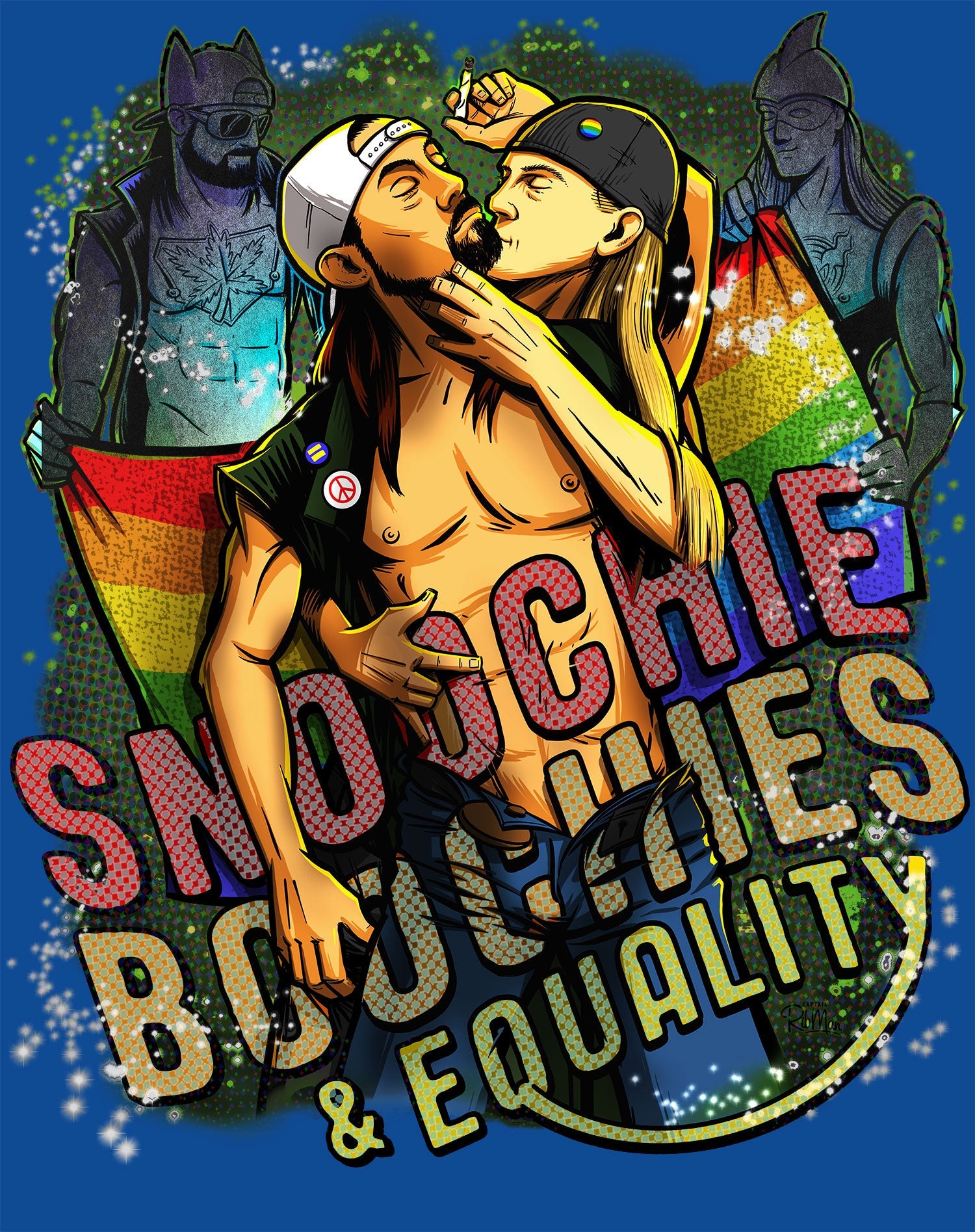 Kevin Smith Jay & Silent Bob Reboot LGBTQ Splash LDN Edition Official Women's T-Shirt