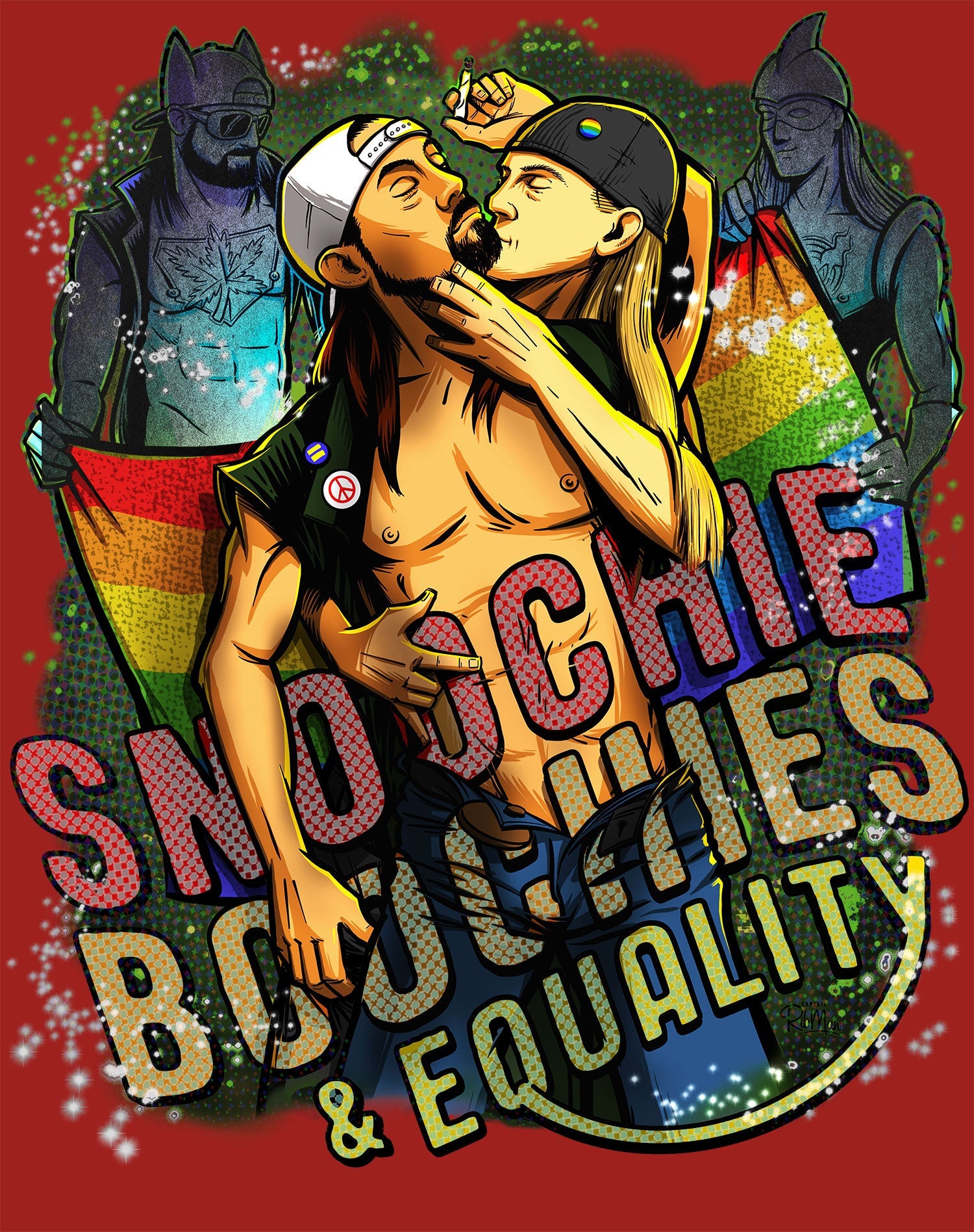 Kevin Smith Jay & Silent Bob Reboot LGBTQ Splash LDN Edition Official Women's T-Shirt