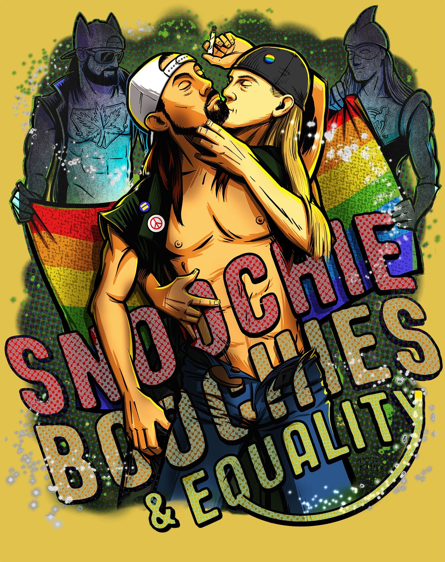Kevin Smith Jay & Silent Bob Reboot LGBTQ Splash LDN Edition Official Women's T-Shirt