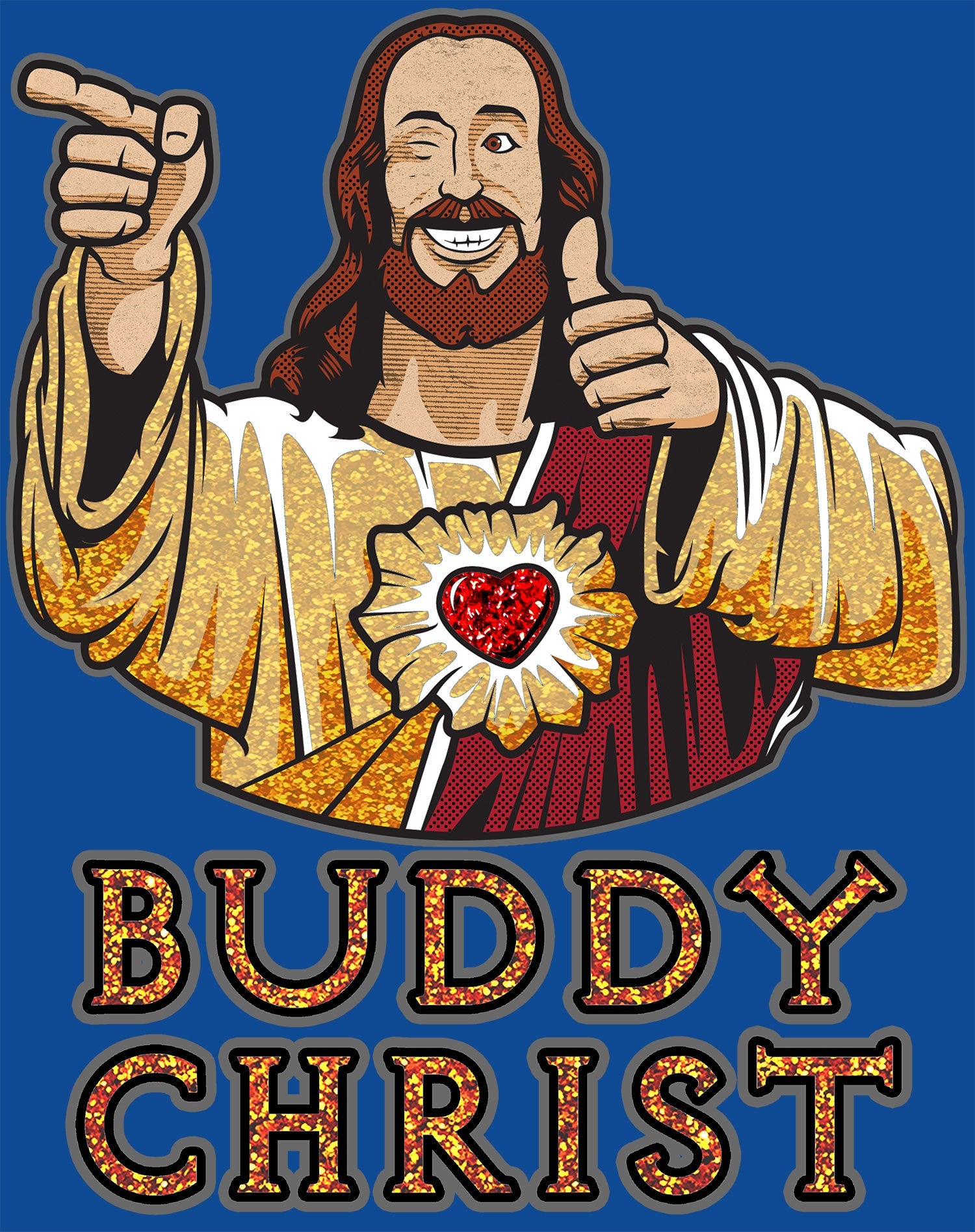 Kevin Smith View Askewniverse Buddy Christ Got Golden Wow Edition Official Men's T-Shirt