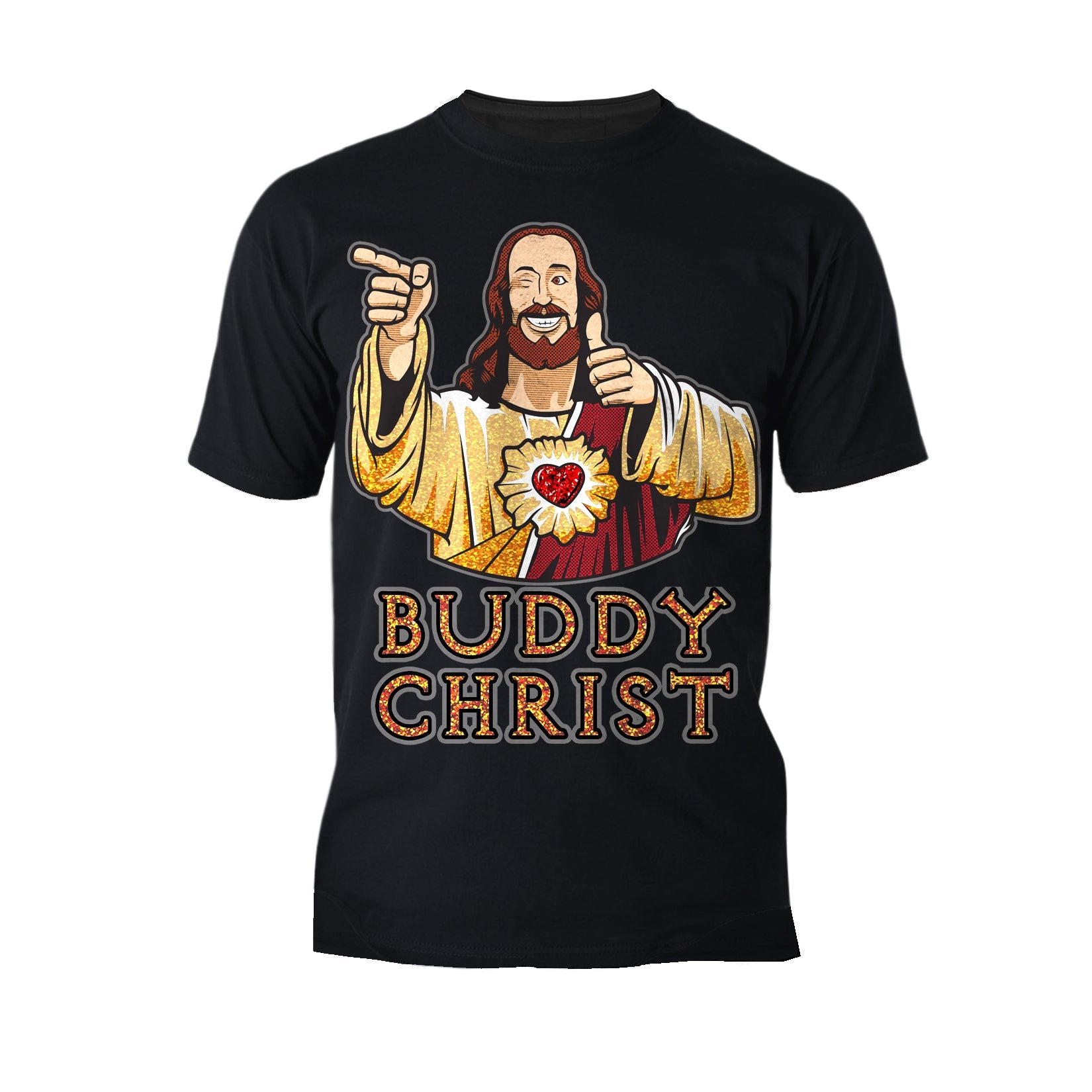 Kevin Smith View Askewniverse Buddy Christ Got Golden Wow Edition Official Men's T-Shirt