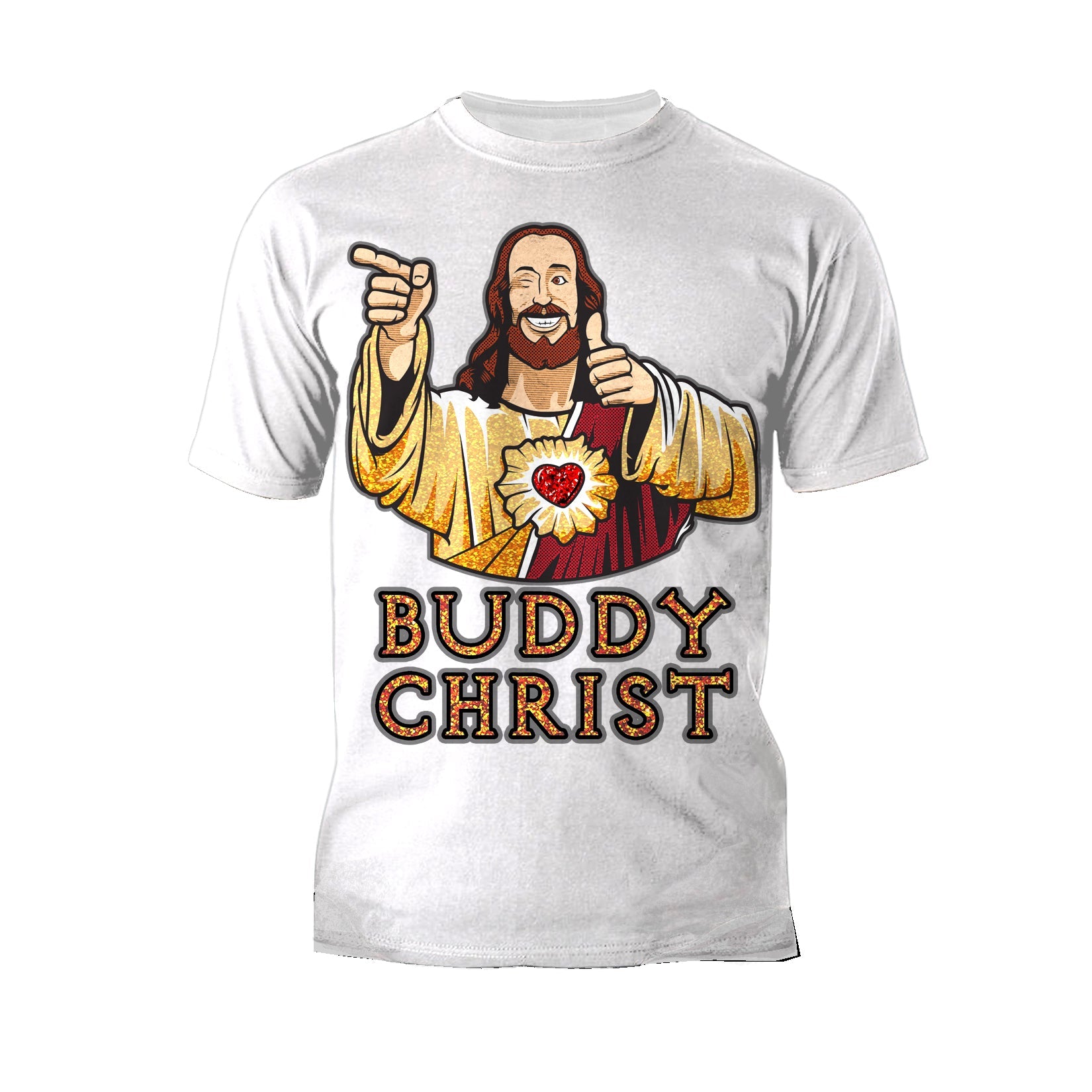 Kevin Smith View Askewniverse Buddy Christ Got Golden Wow Edition Official Men's T-Shirt