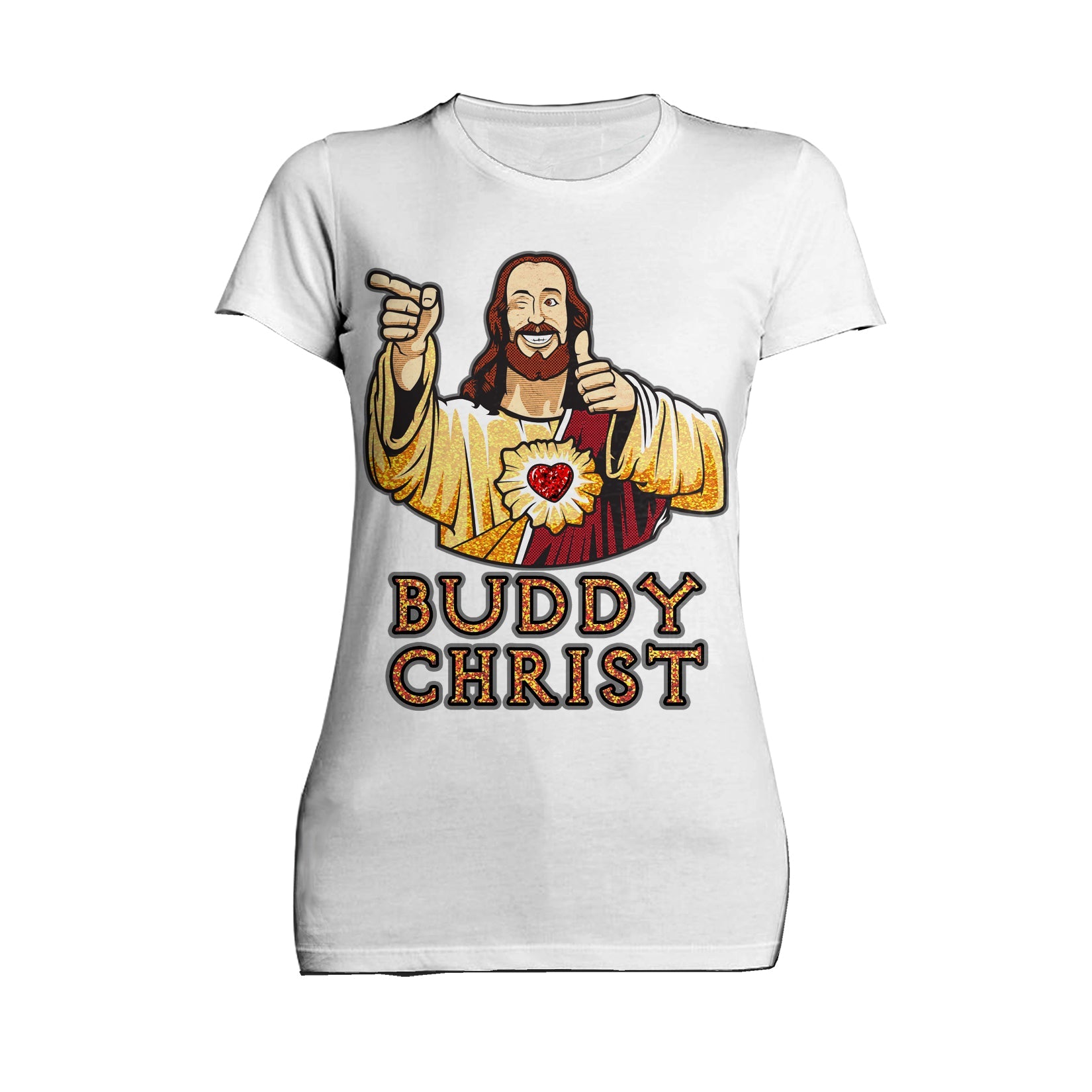 Kevin Smith View Askewniverse Buddy Christ Got Golden Wow Edition Official Women's T-Shirt