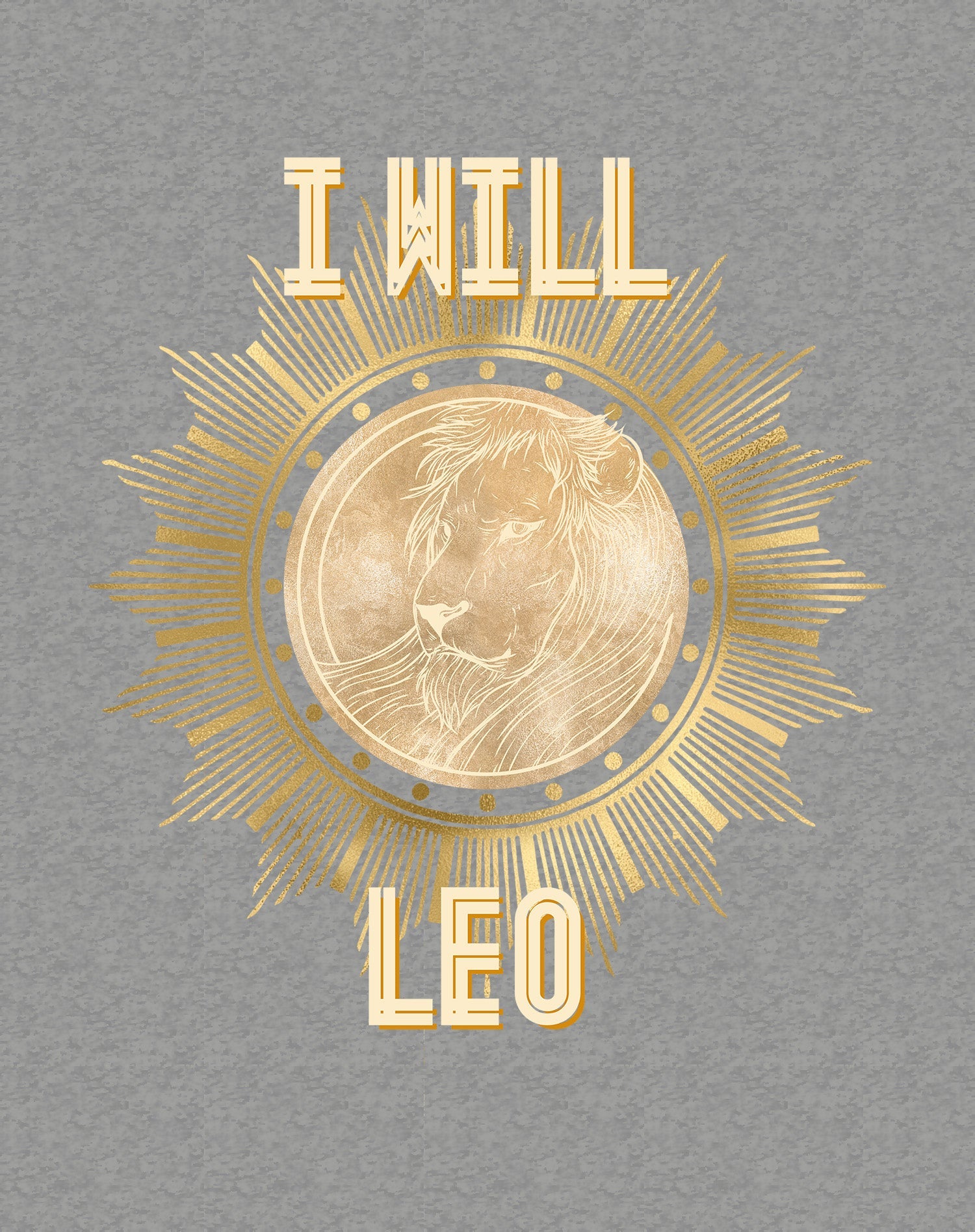 UA Supreme Star Sign Leo Lion Men's T-shirt (Heather Grey)