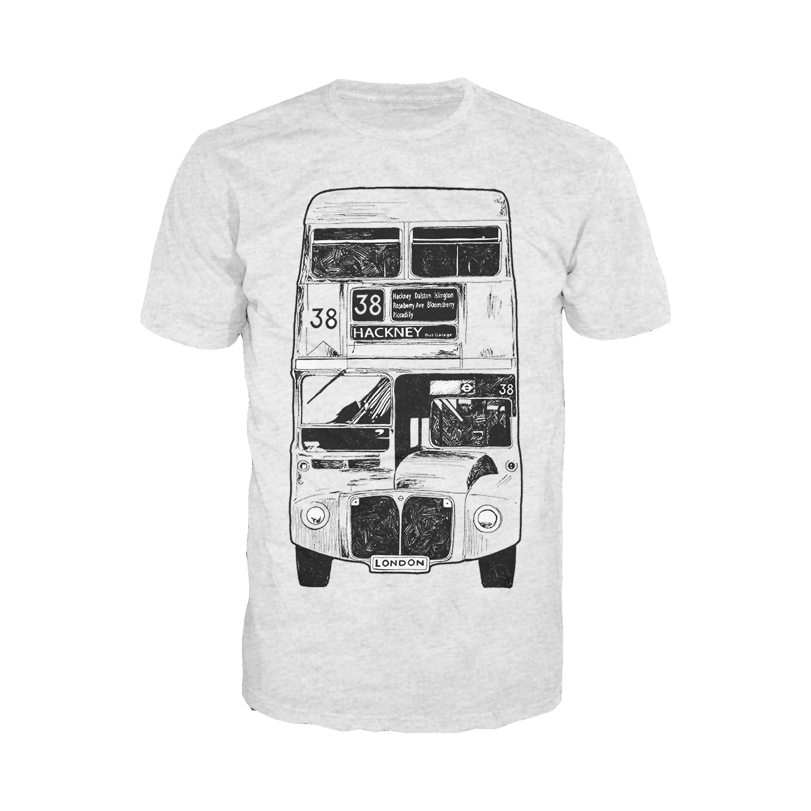 UA London Calling Bus 38 Hackney Men' T-shirt (Heather Grey)