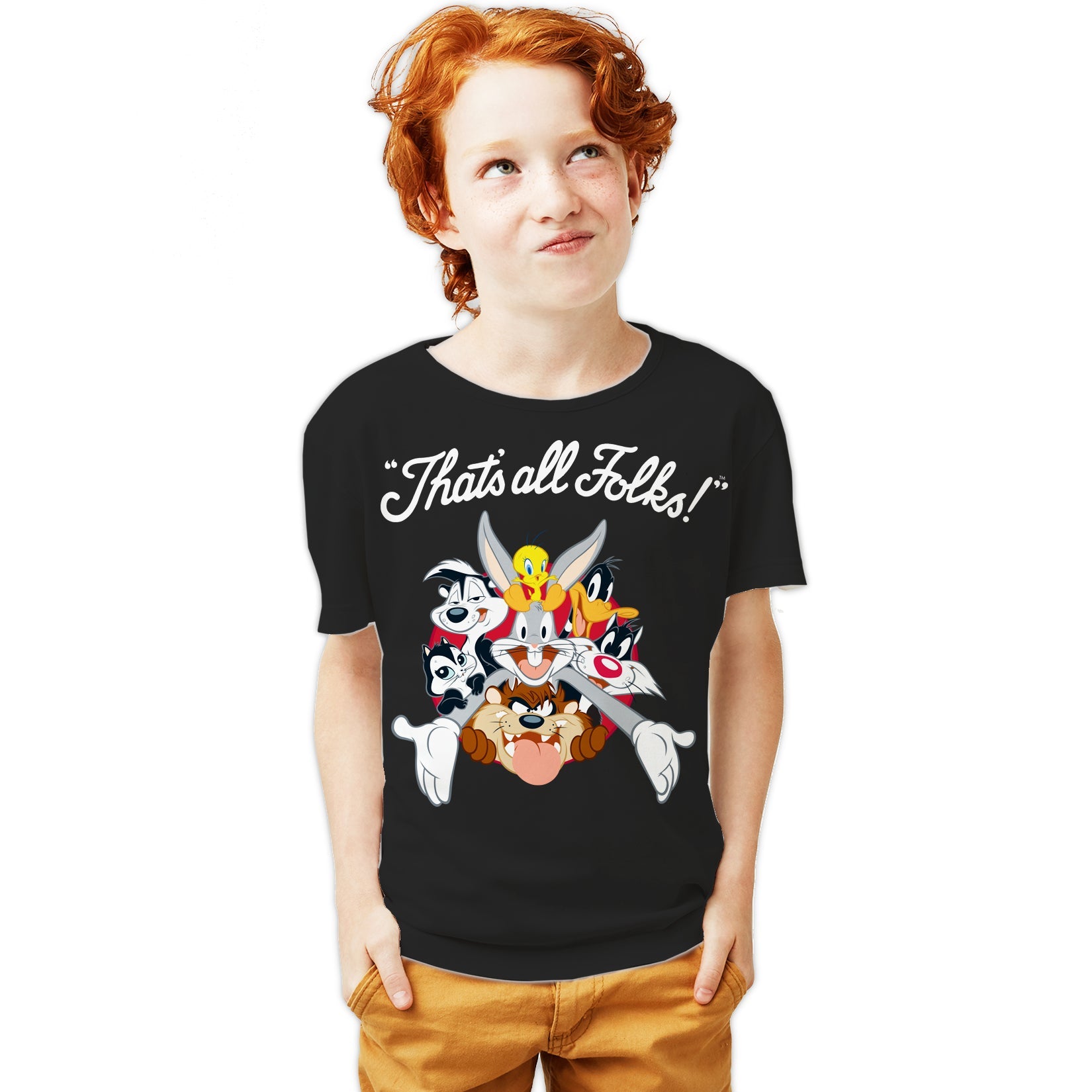 Looney Tunes All Stars That's All Folks Official Youth T-shirt