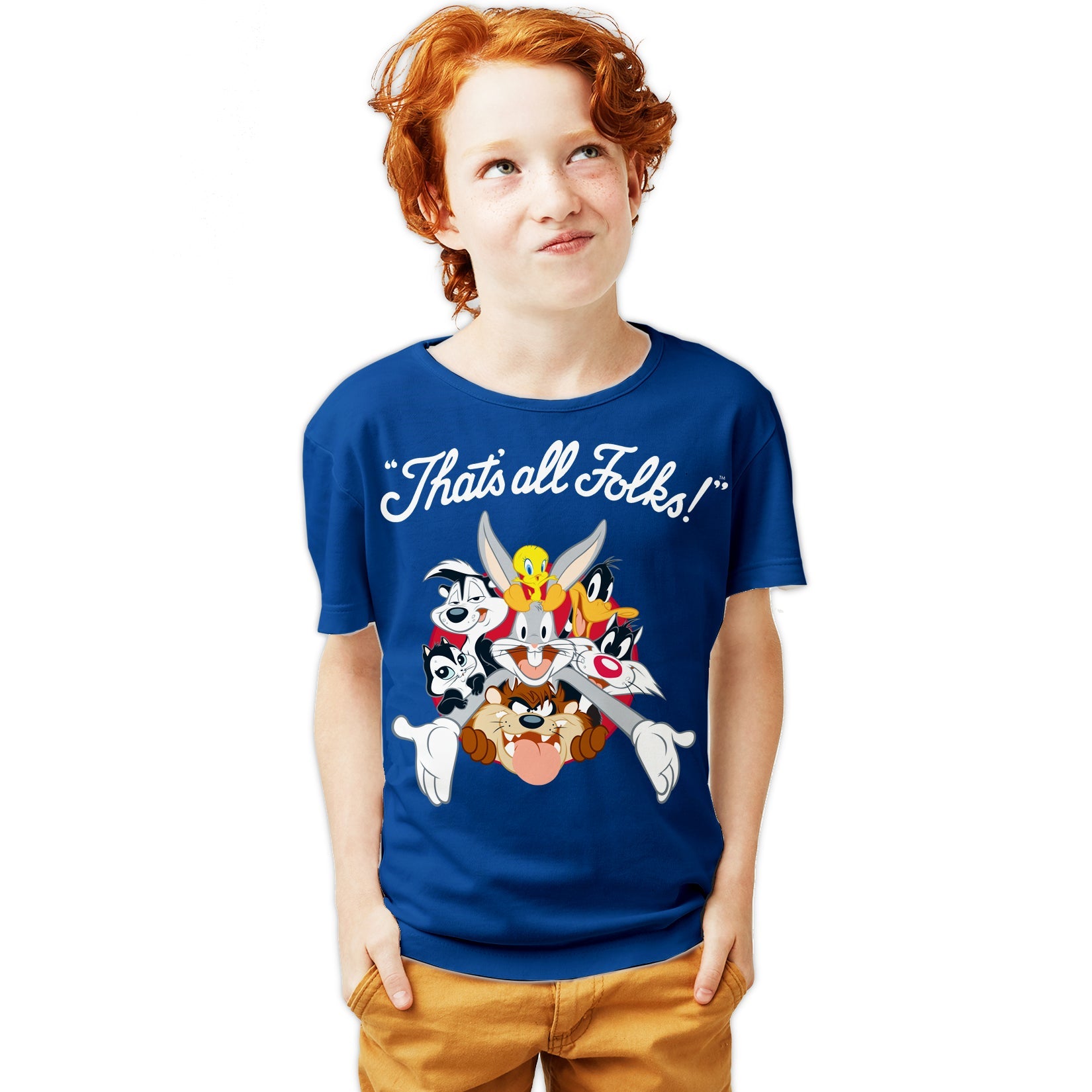 Looney Tunes All Stars That's All Folks Official Youth T-shirt