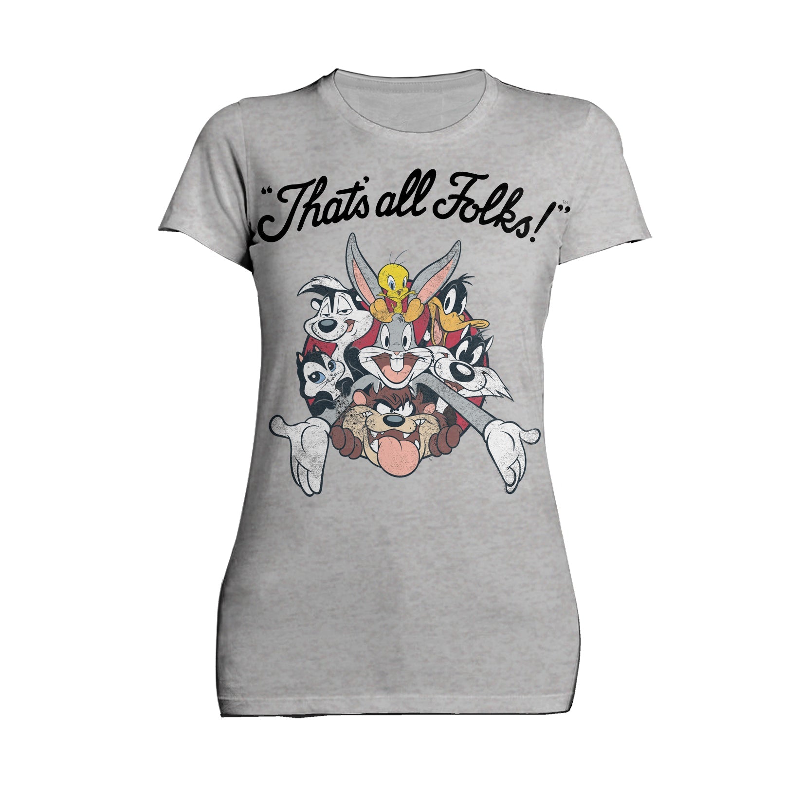 Looney Tunes All Stars That's All Folks Official Women's T-shirt