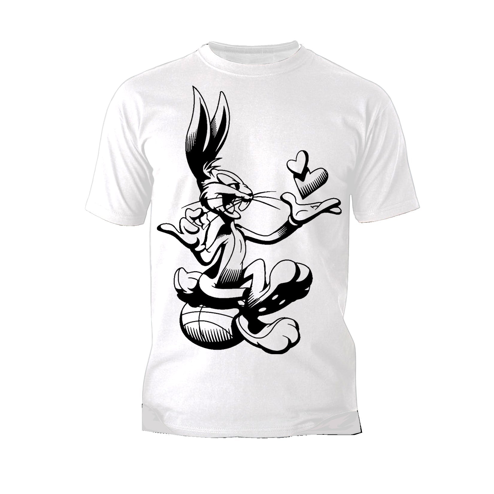 Looney Tunes Bugs Bunny Line Ball Heart Official Men's T-shirt