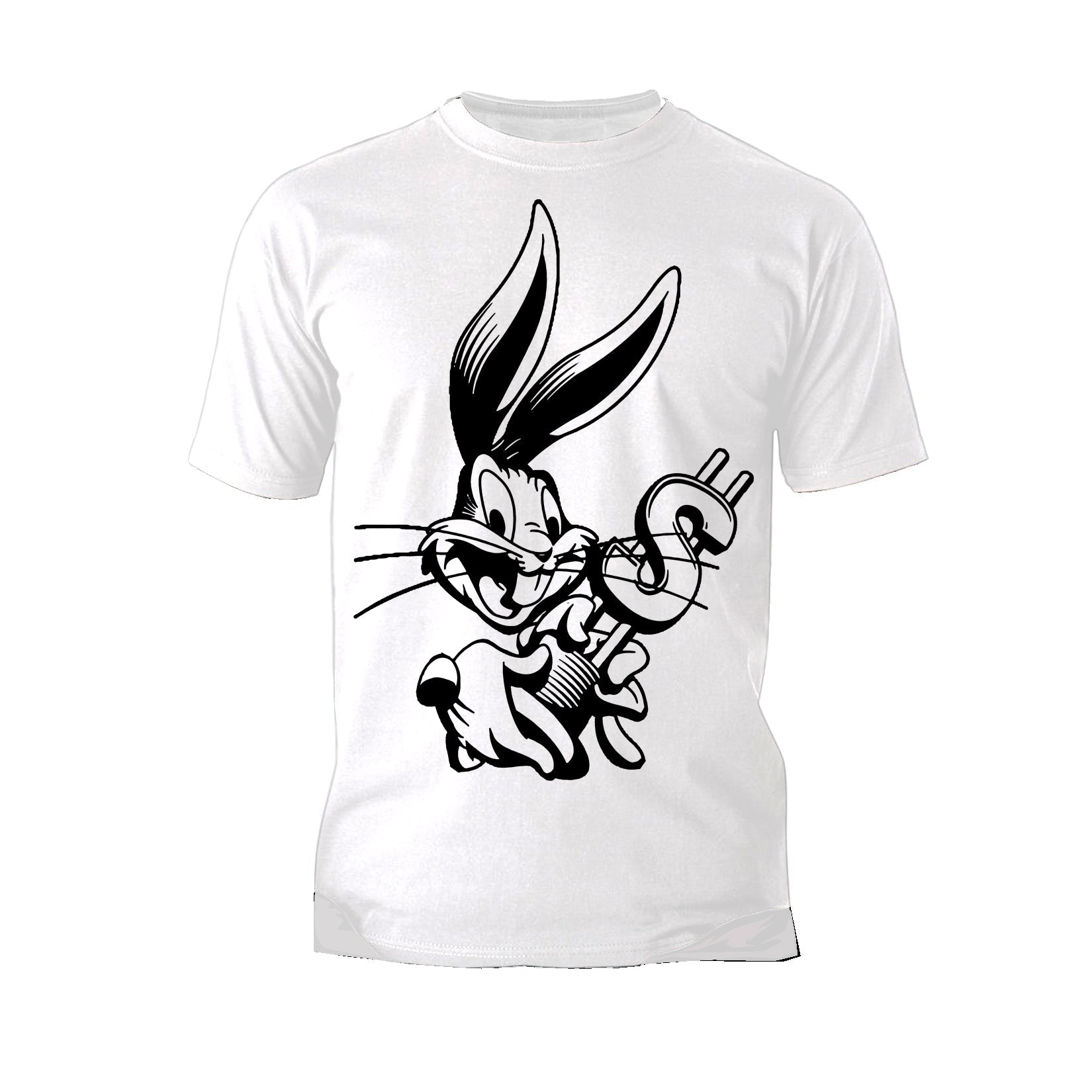 Looney Tunes Bugs Bunny Line Dollar Official Men's T-shirt