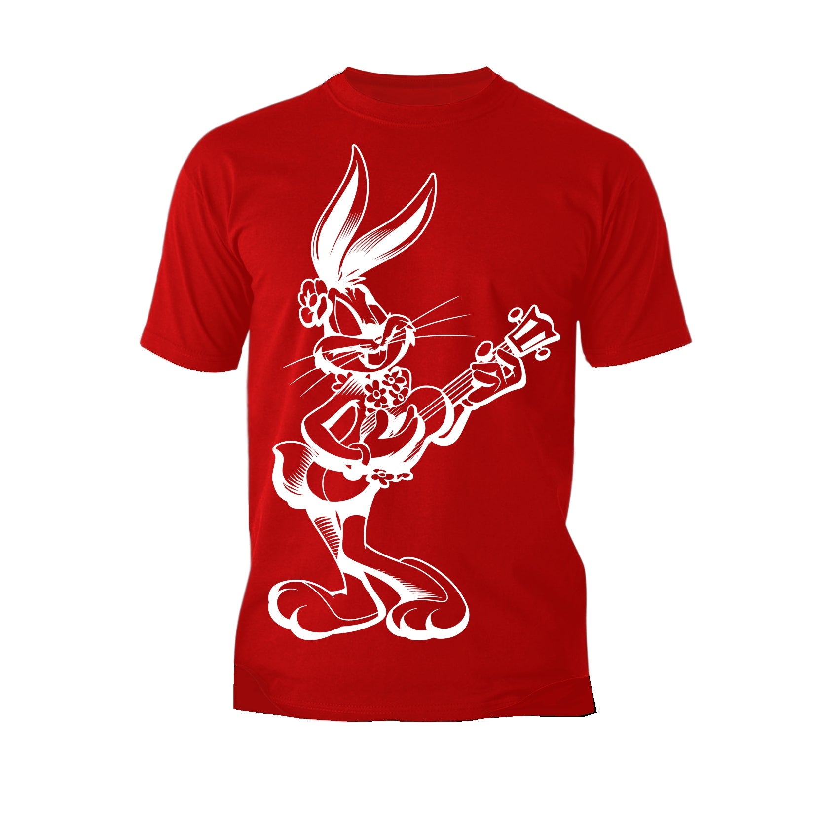 Looney Tunes Bugs Bunny Line Ukulele Official Men's T-shirt