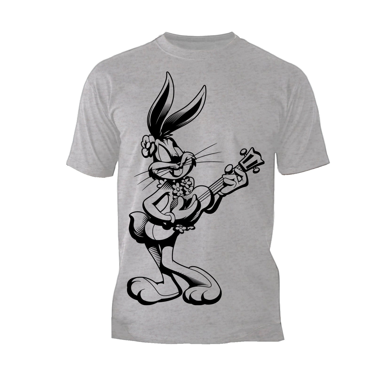 Looney Tunes Bugs Bunny Line Ukulele Official Men's T-shirt