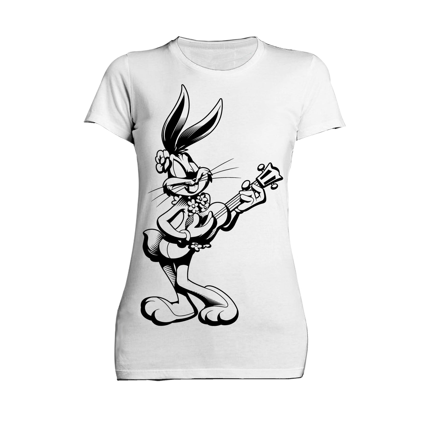 Looney Tunes Bugs Bunny Line Ukulele Women's T-shirt