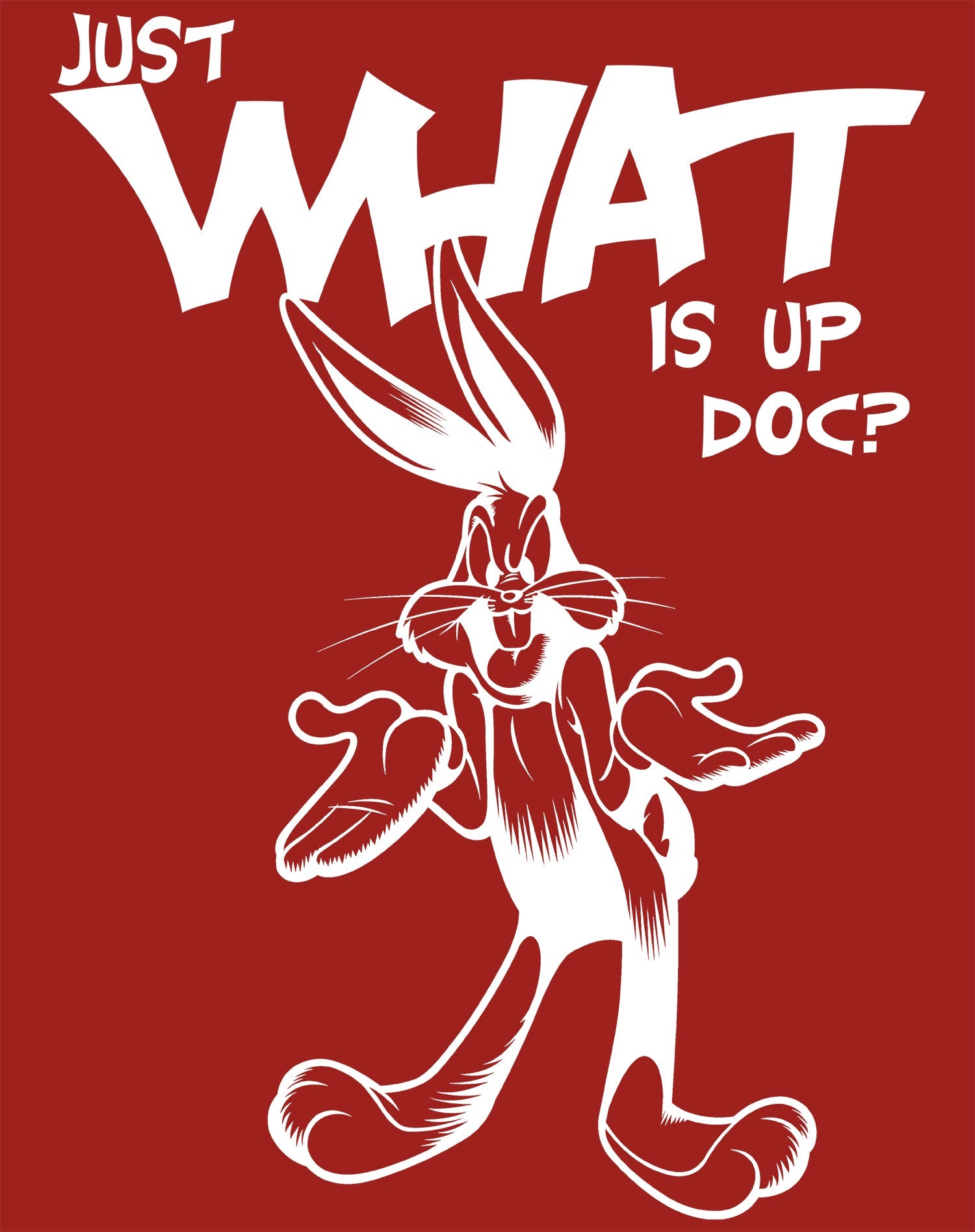 Looney Tunes Bugs Bunny Line Whats Up Doc Official Men's T-shirt