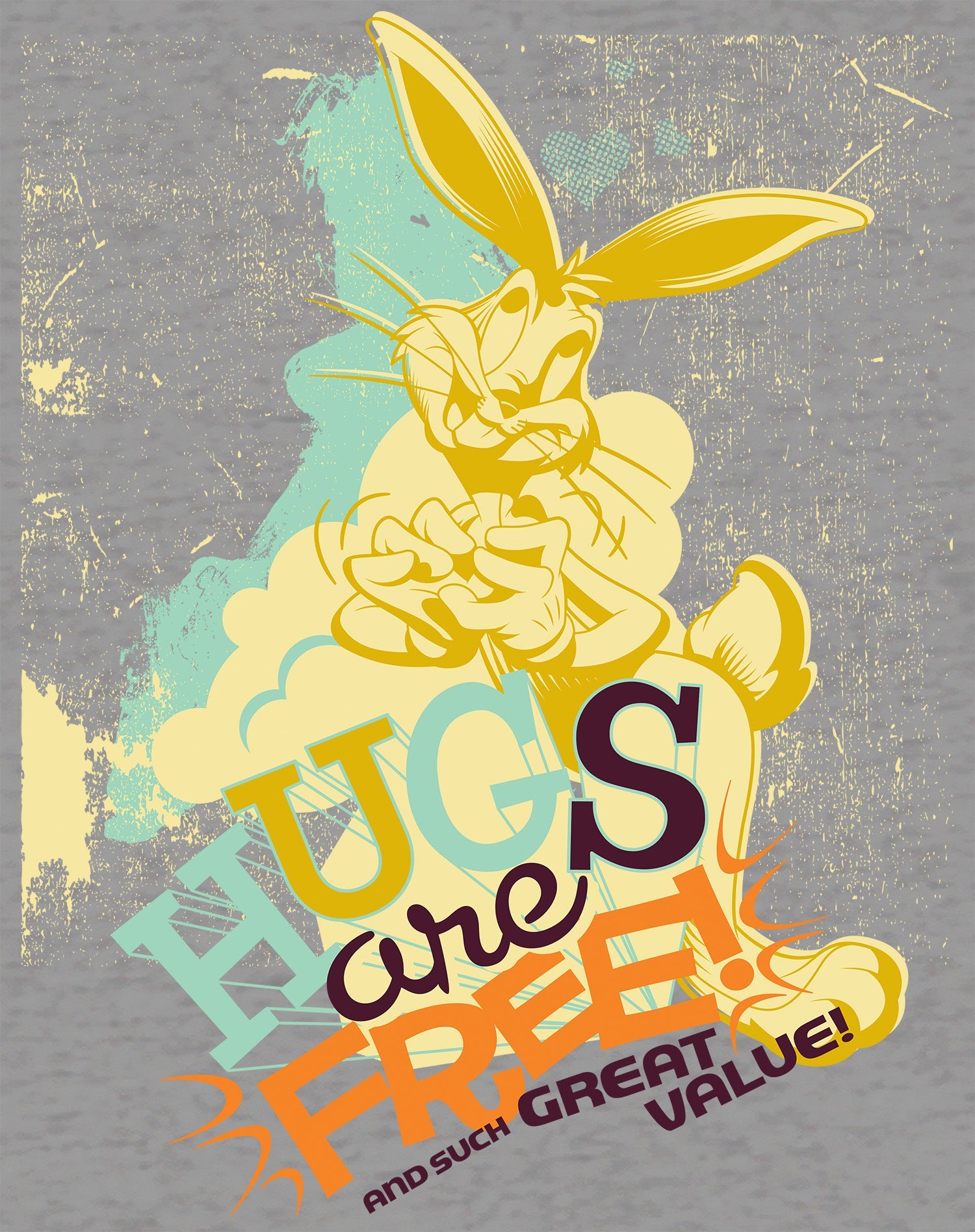 Looney Tunes Bugs Bunny Retro Hugs Free Women's T-shirt
