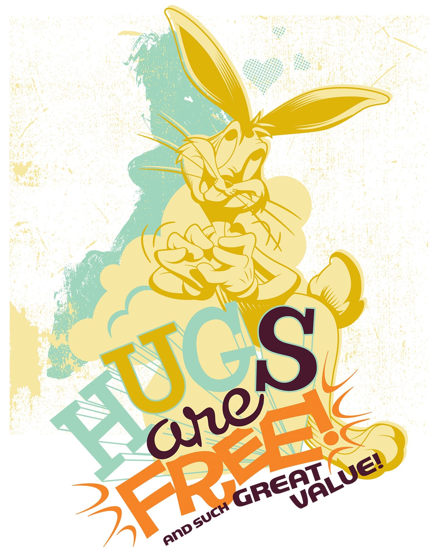 Looney Tunes Bugs Bunny Retro Hugs Free Women's T-shirt