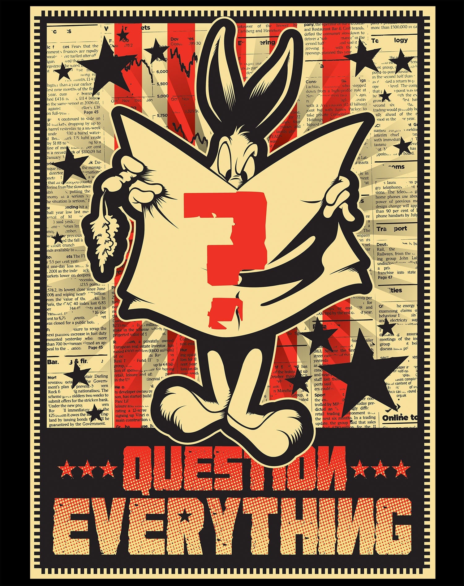 Looney Tunes Bugs Bunny Splash Question Everything Official Sweatshirt