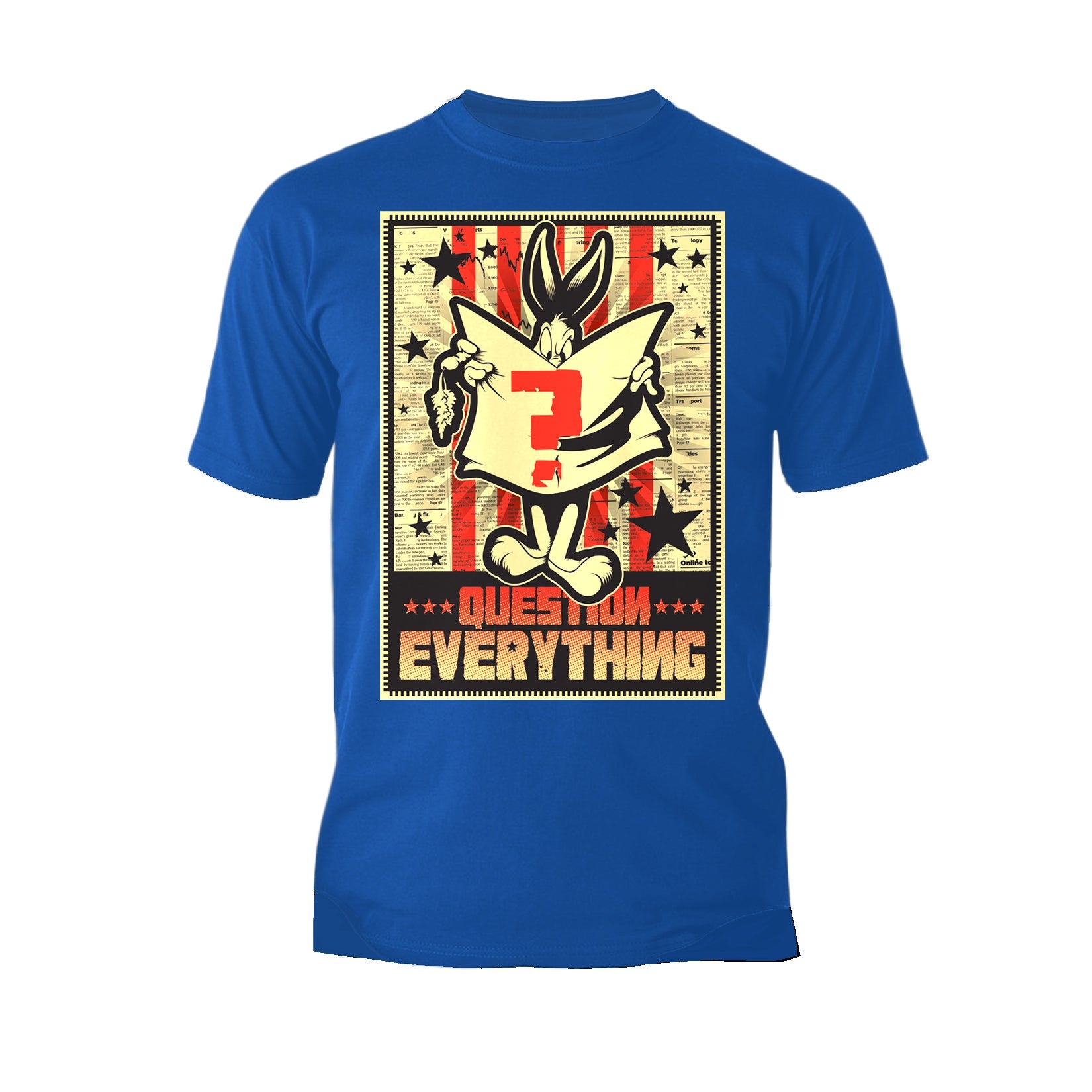 Looney Tunes Bugs Bunny Splash Question Everything Official Men's T-shirt