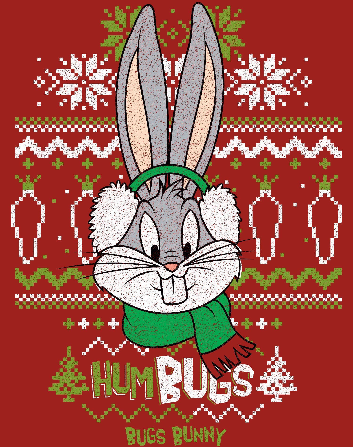 Looney Tunes Bugs Bunny Xmas HumBugs Official Women's T-Shirt