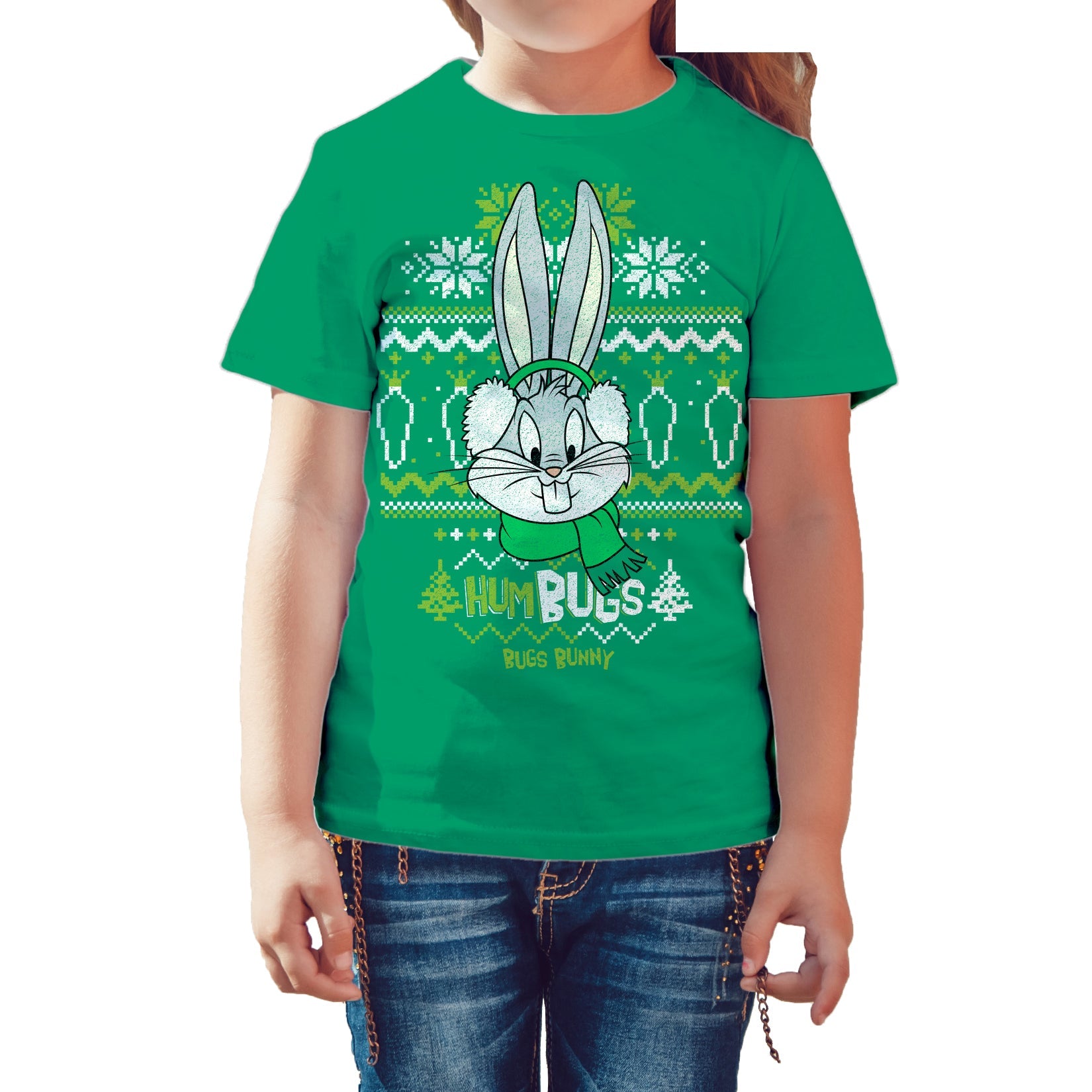 Looney Tunes Bugs Bunny Xmas HumBugs Official Kid's T-Shirt