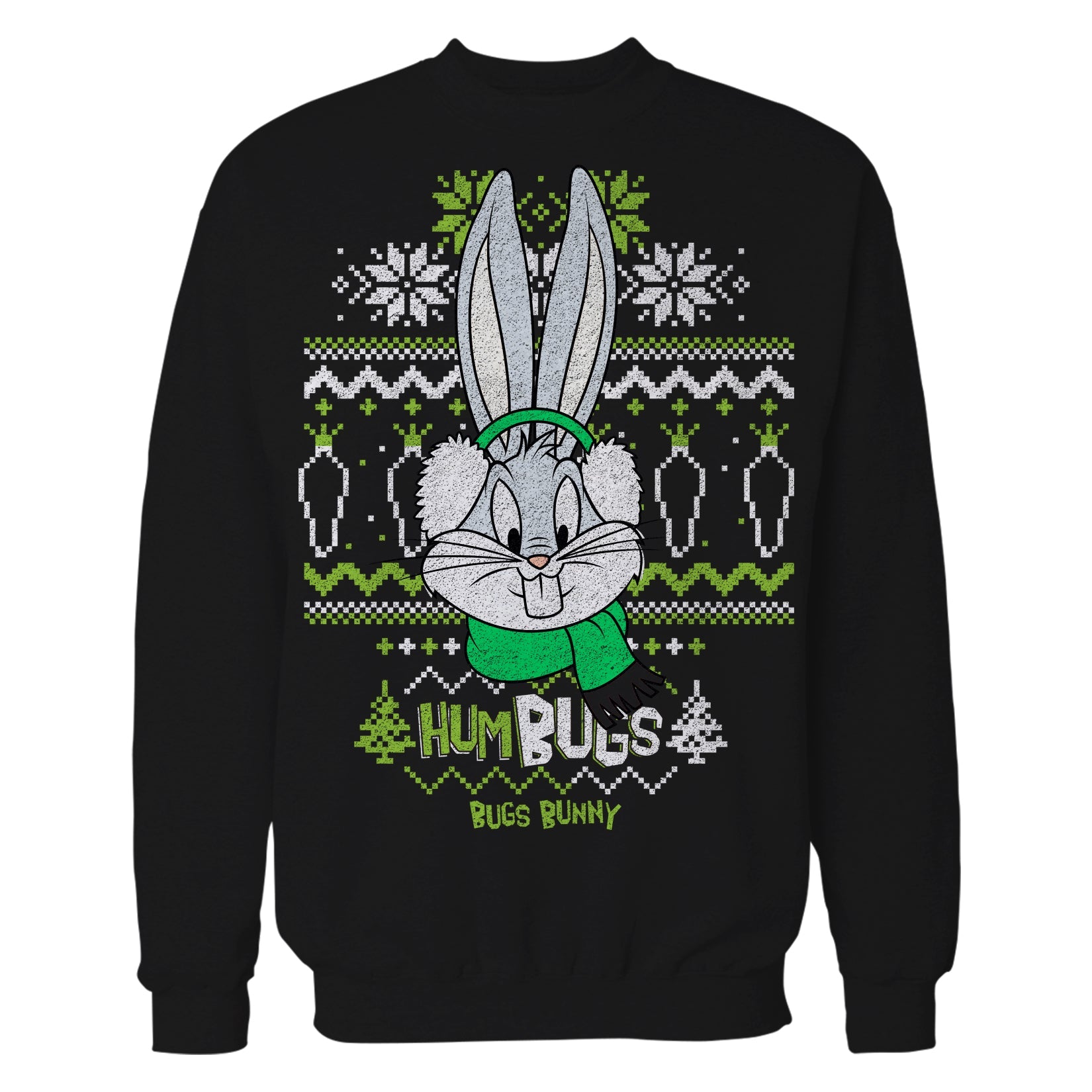 Looney Tunes Bugs Bunny Xmas HumBugs Official Men's Sweatshirt