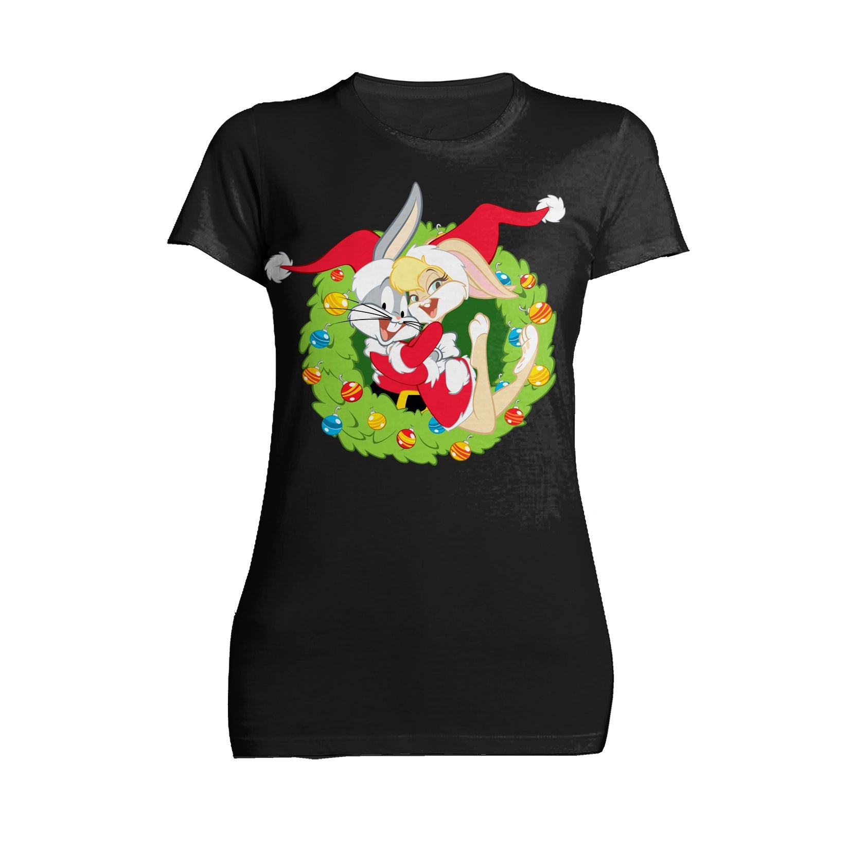 Looney Tunes Bugs Lola Bunny Xmas Santa Official Women's T-Shirt