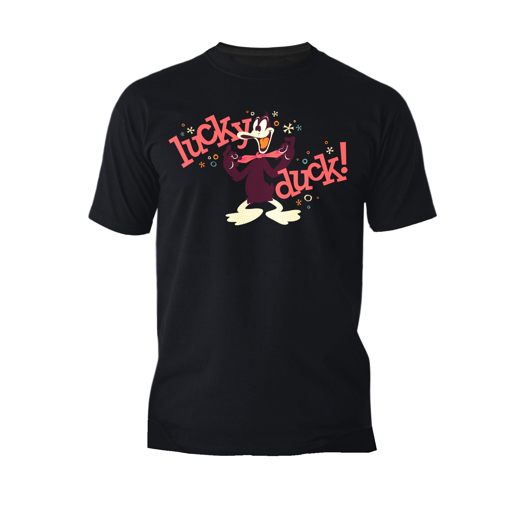 Looney Tunes Daffy Duck Retro Lucky Official Men's T-shirt