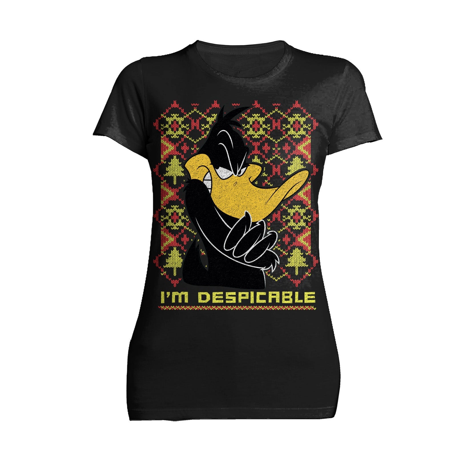 Looney Tunes Daffy Duck Xmas Despicable Official Women's T-Shirt