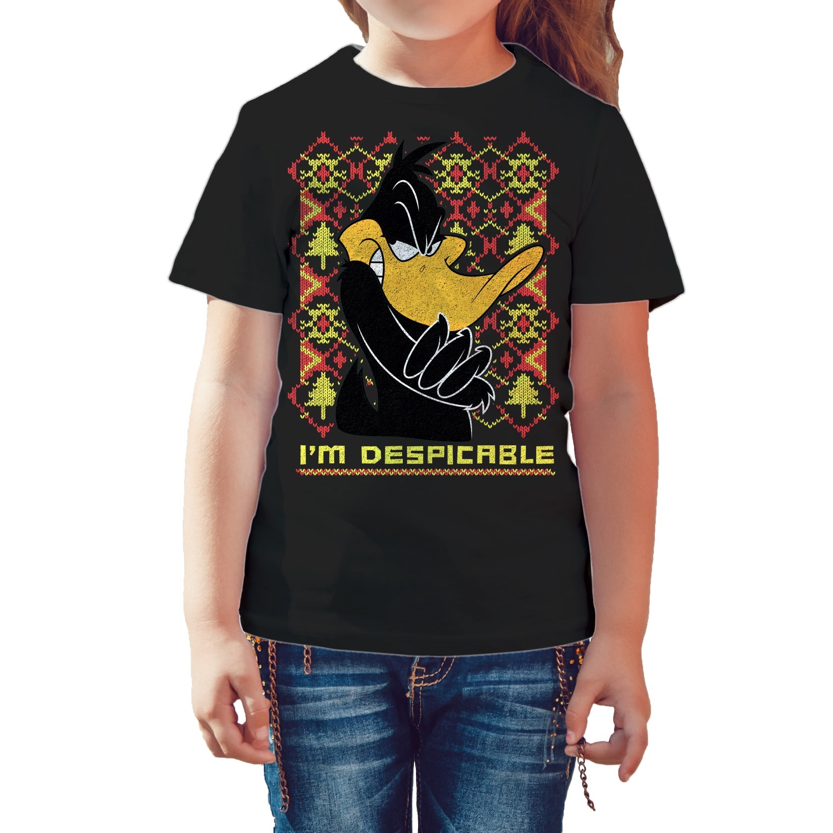 Looney Tunes Daffy Duck Xmas Despicable Official Kid's T-Shirt