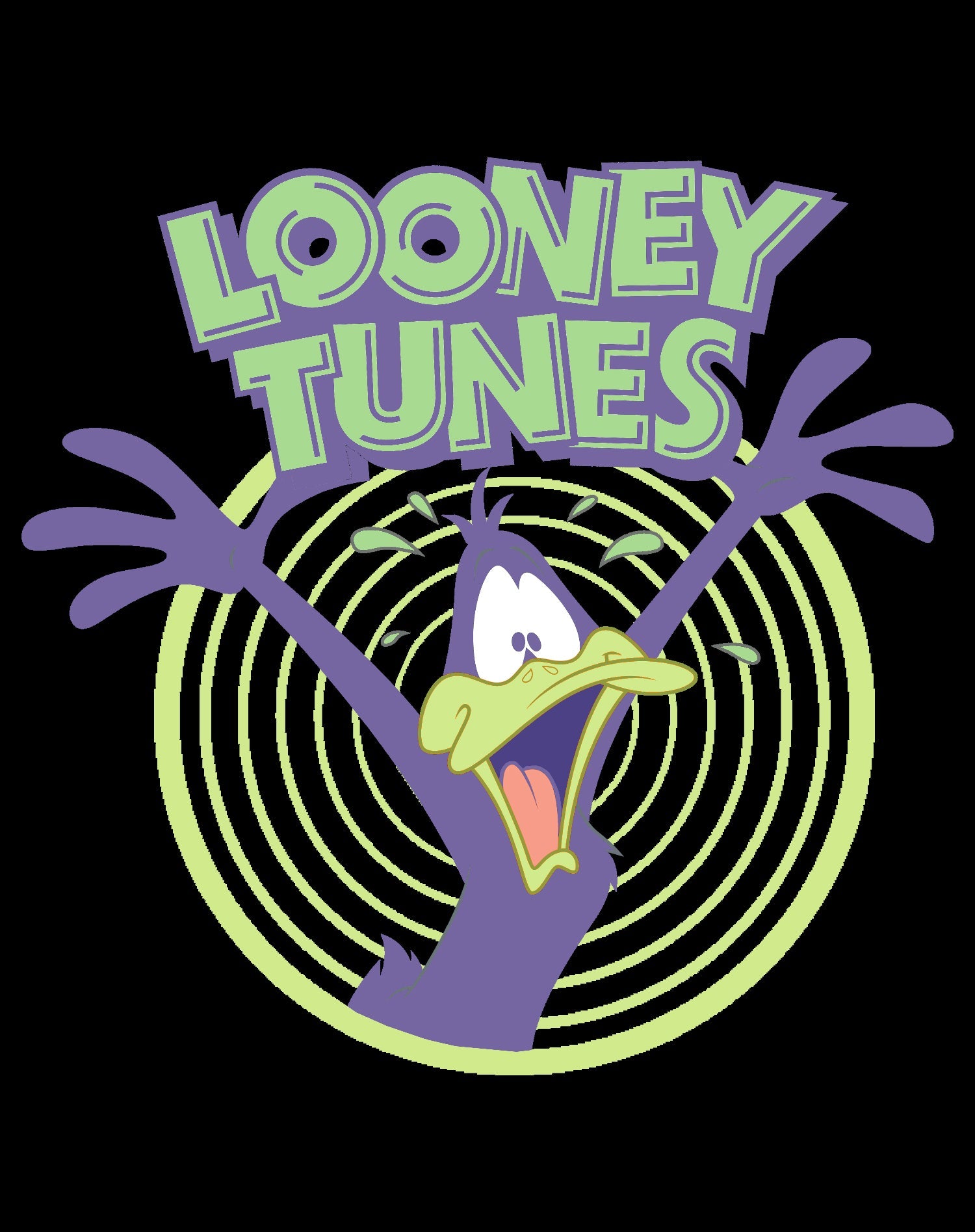 Looney Tunes Daffy Duck +Logo Crazy Official Youth T-shirt