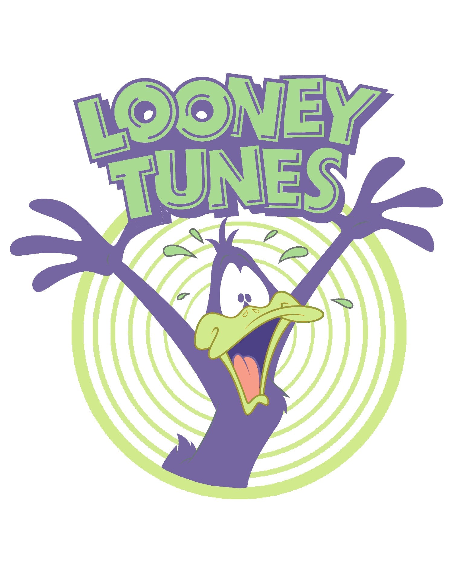 Looney Tunes Daffy Duck +Logo Crazy Official Youth T-shirt