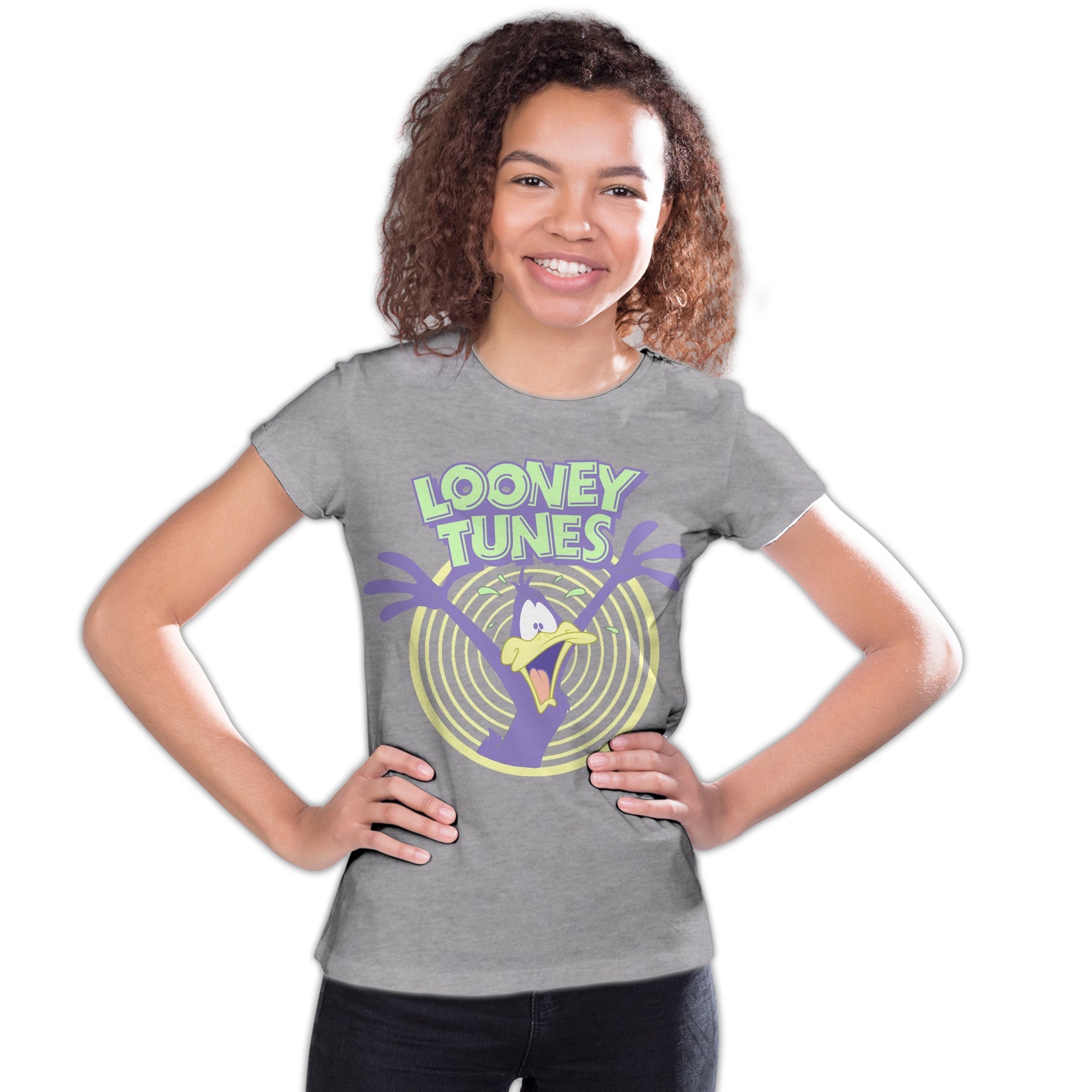 Looney Tunes Daffy Duck +Logo Crazy Official Youth T-shirt