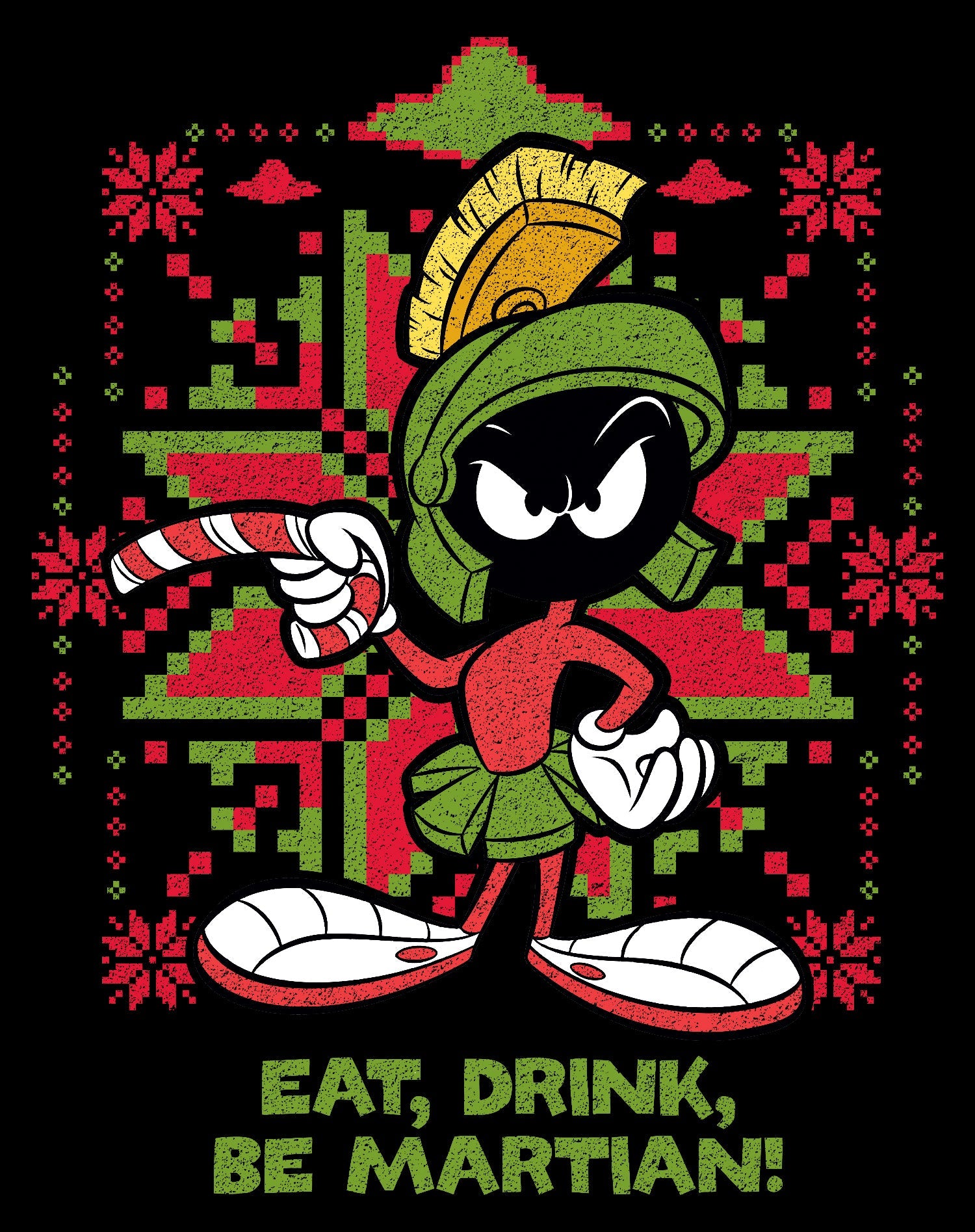 US Looney Tunes Marvin Martian Xmas Eat Official Men's T-Shirt