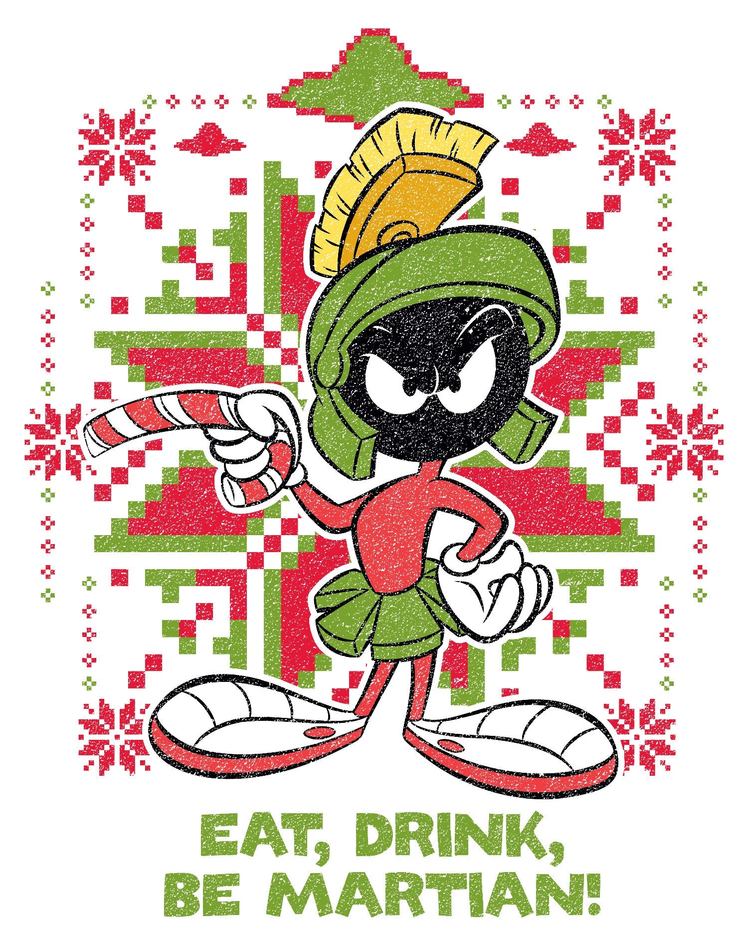 US Looney Tunes Marvin Martian Xmas Eat Official Men's T-Shirt