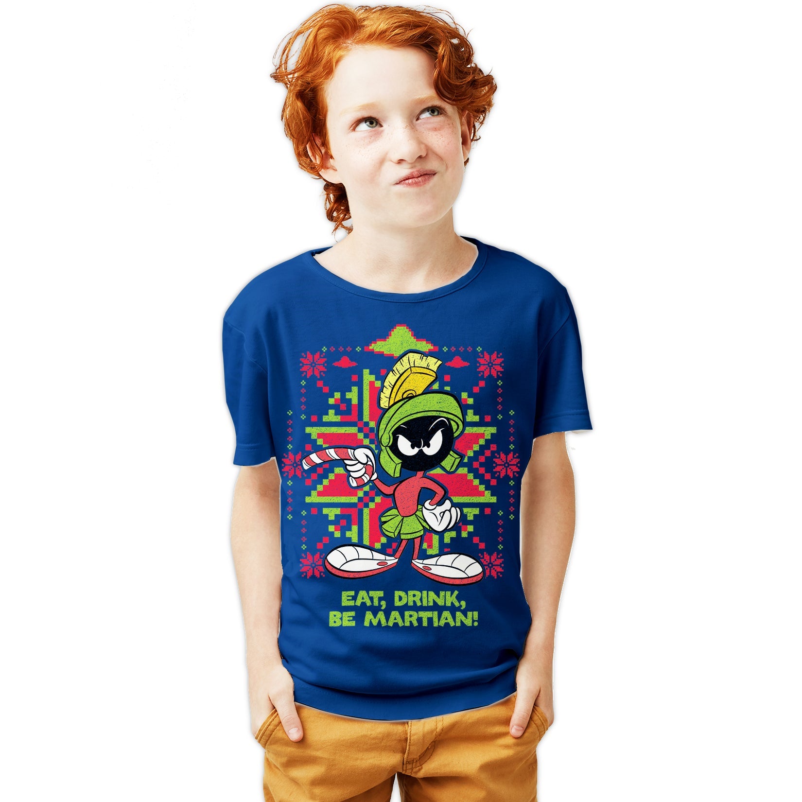 Looney Tunes Marvin Martian Xmas Eat Official Youth T-Shirt