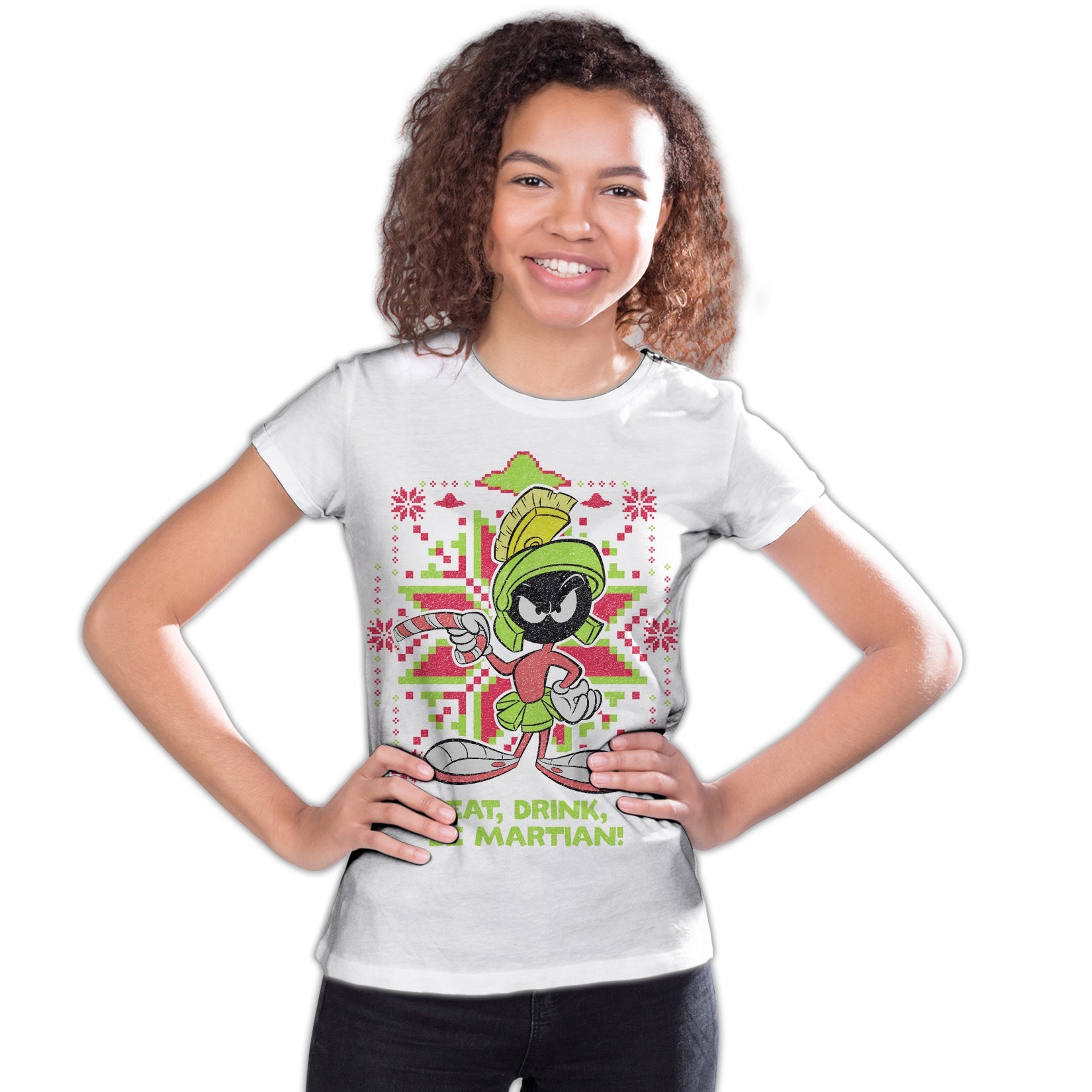 Looney Tunes Marvin Martian Xmas Eat Official Youth T-Shirt