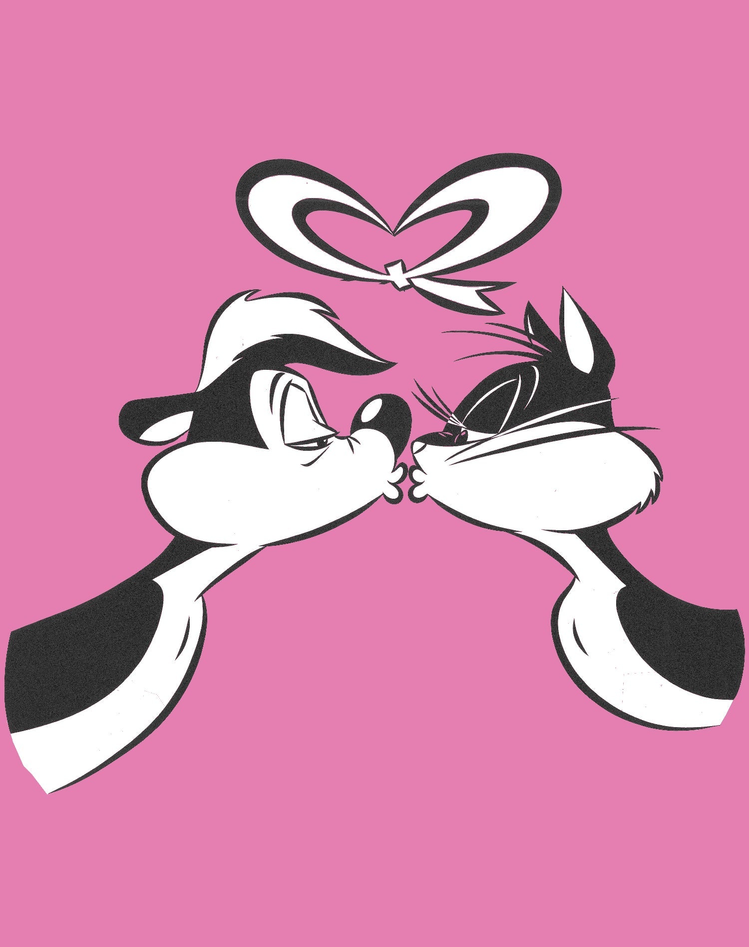 Looney Tunes Pepe Le Pew Valentines Kiss Official Men's T-Shirt