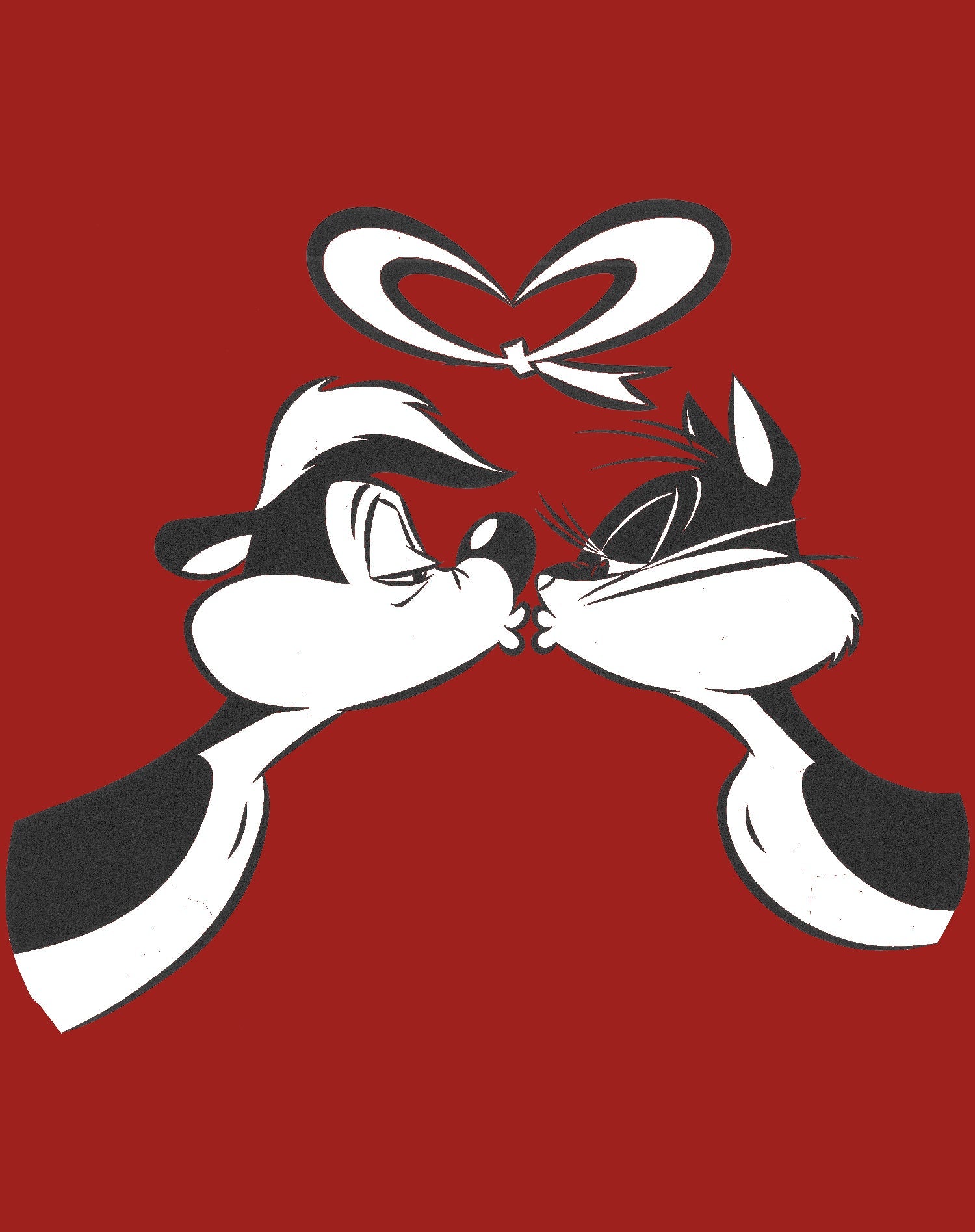 Looney Tunes Pepe Le Pew Valentines Kiss Official Sweatshirt