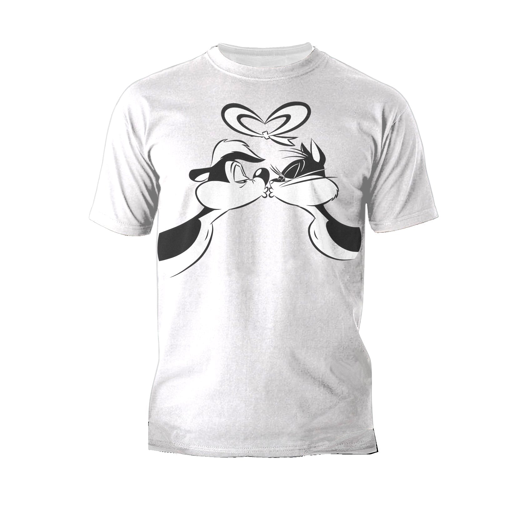 Looney Tunes Pepe Le Pew Valentines Kiss Official Men's T-Shirt