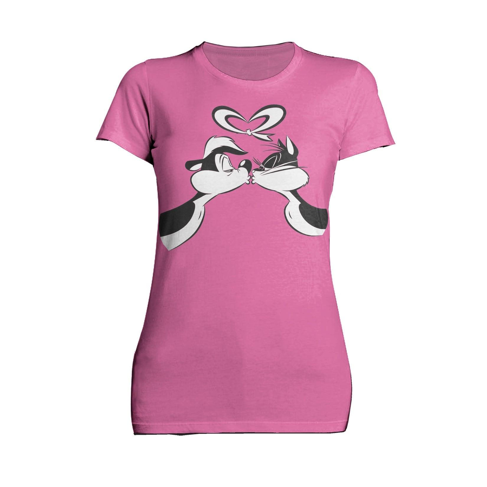 Looney Tunes Pepe Le Pew Valentines Kiss Official Women's T-Shirt