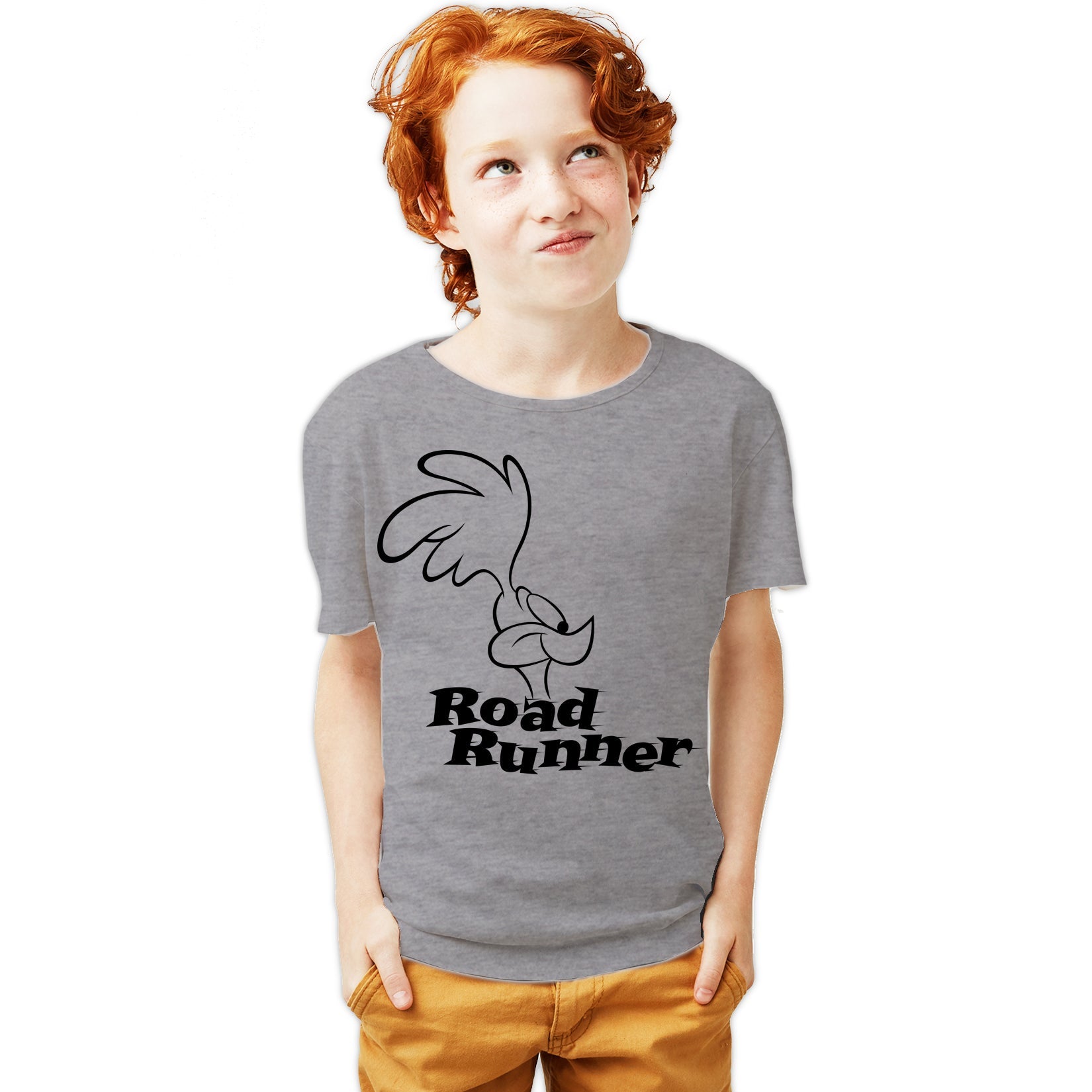 Looney Tunes Road Runner +Logo Profile Official Youth T-Shirt