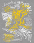 Looney Tunes Tasmanian Devil Sketch Scribble Taz Official Men's T-shirt