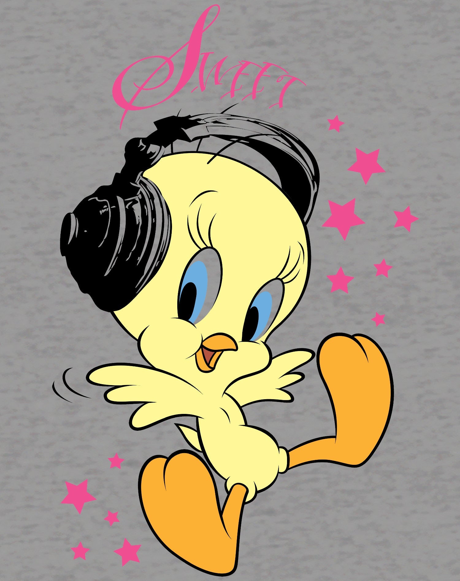 Looney Tunes Tweety Headphones Official Women' T-Shirt