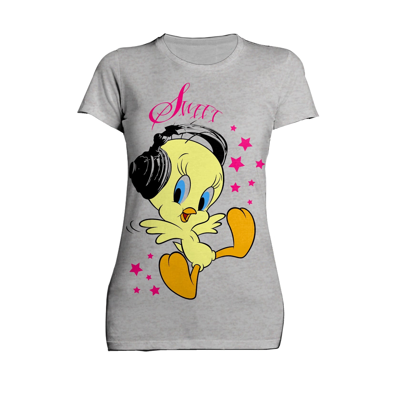 Looney Tunes Tweety Headphones Official Women' T-Shirt