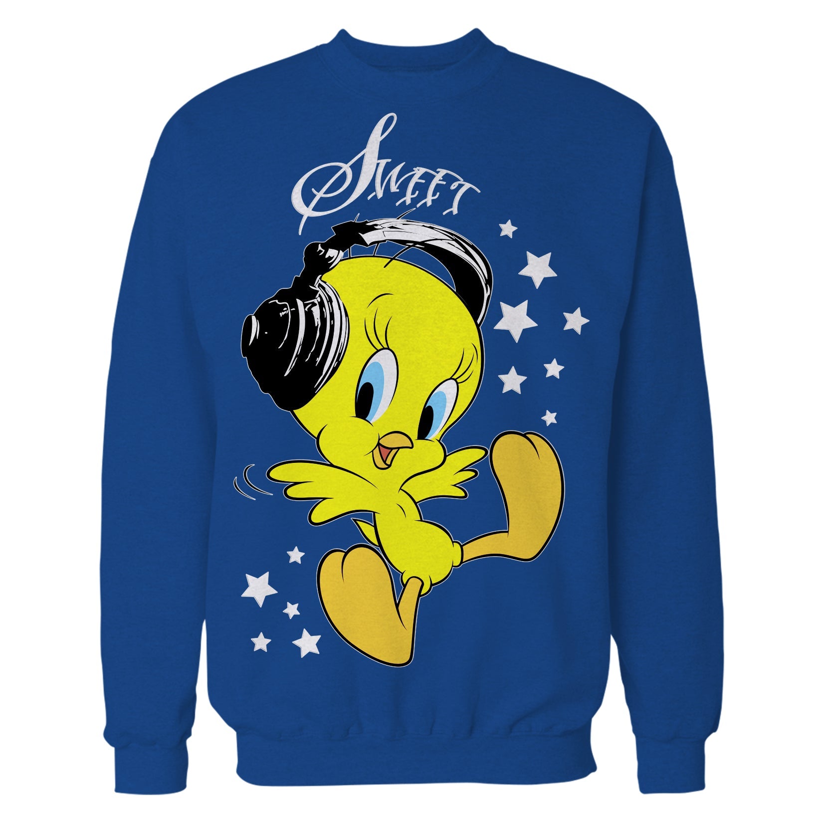 Looney Tunes Tweety Headphones Official Sweatshirt