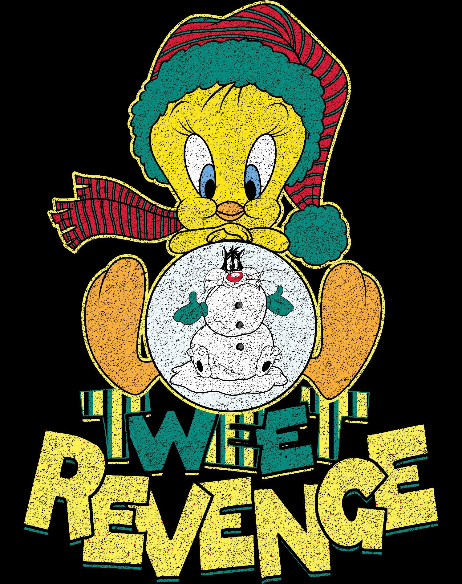 Looney Tunes Tweety Pie Xmas Revenge Official Women's T-Shirt