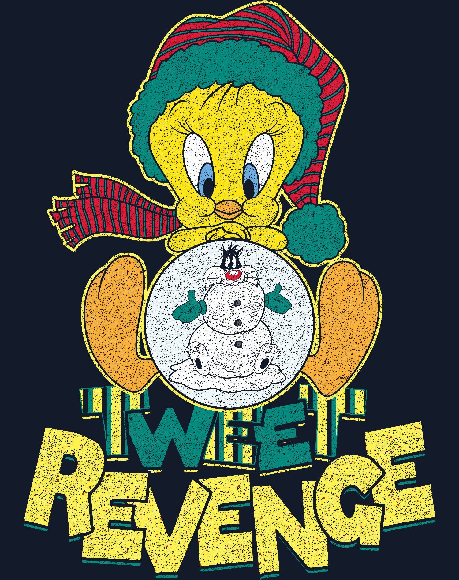 Looney Tunes Tweety Pie Xmas Revenge Official Youth T-Shirt