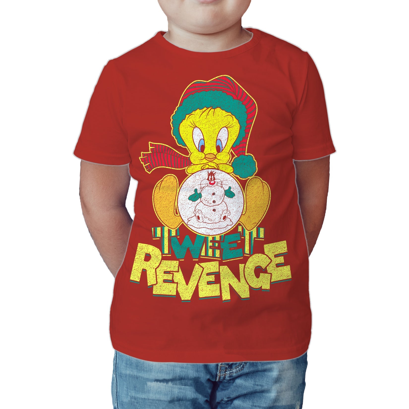 Looney Tunes Tweety Pie Xmas Revenge Official Kid's T-Shirt